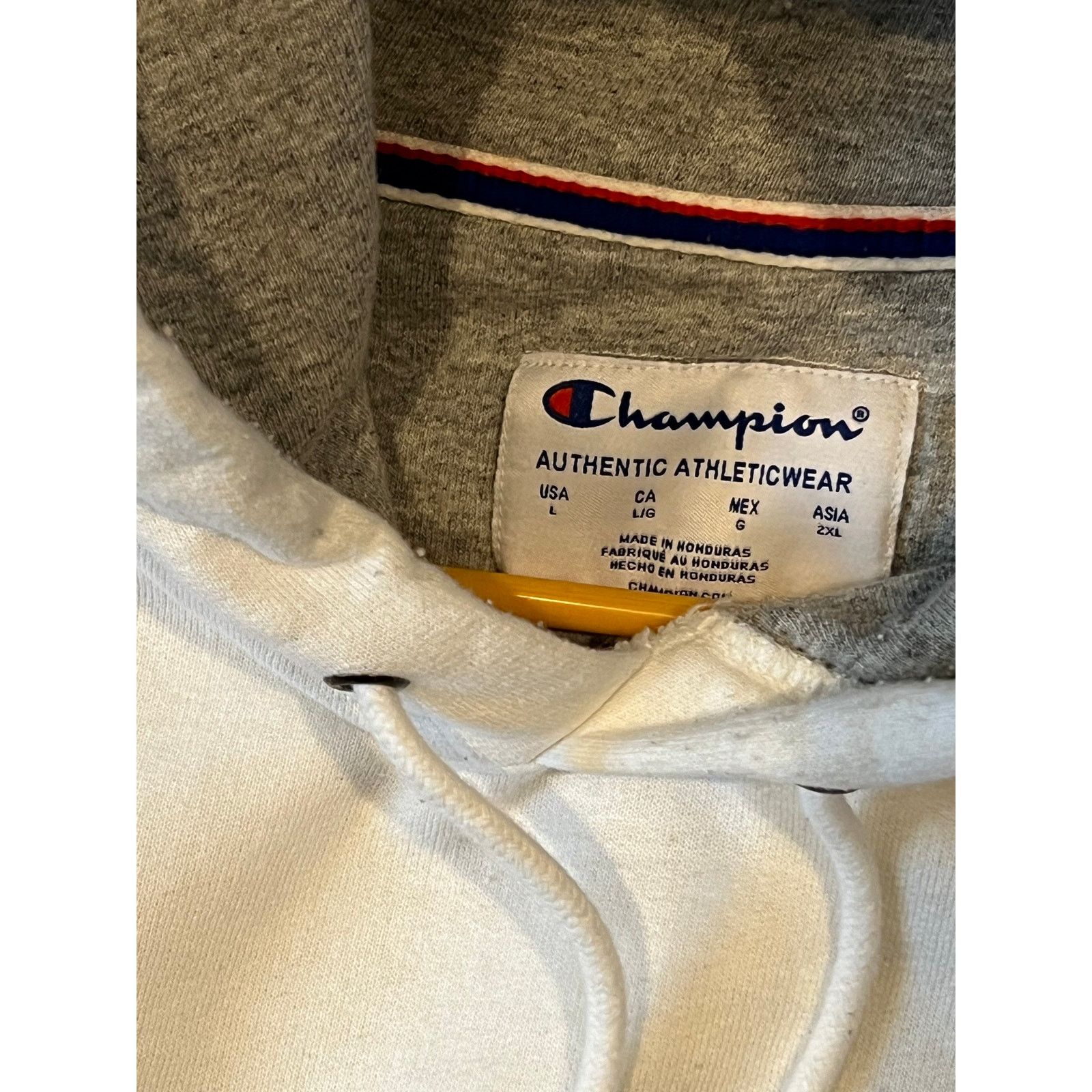 Champion Champion White Pullover Hoodie Mens L Size US L / EU 52-54 / 3 - 3 Thumbnail