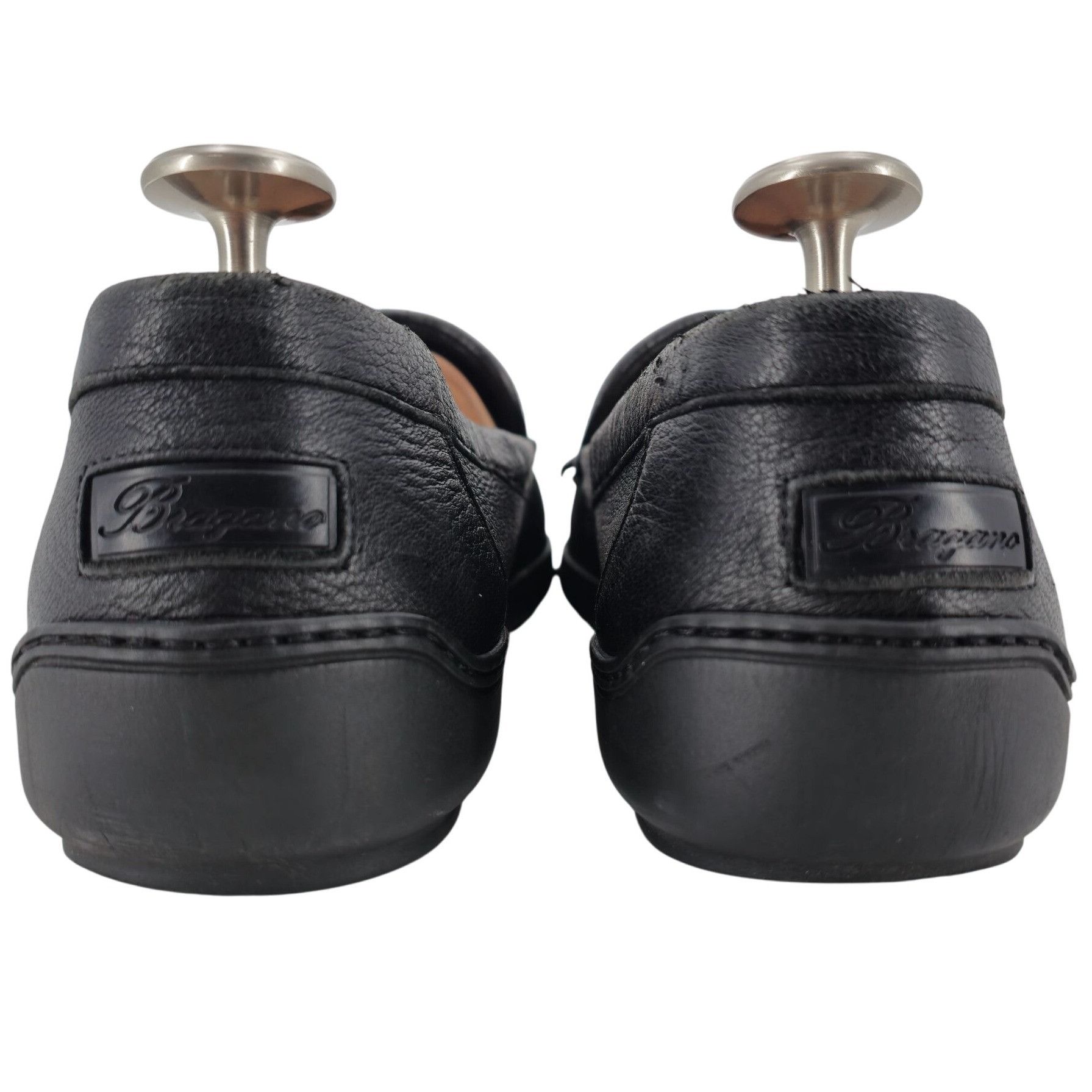 Bragano × Cole Haan Vintage Bragano Cole Haan Black Pebble Grain Tassel Loafers Size US 11.5 / EU 44-45 - 6 Thumbnail