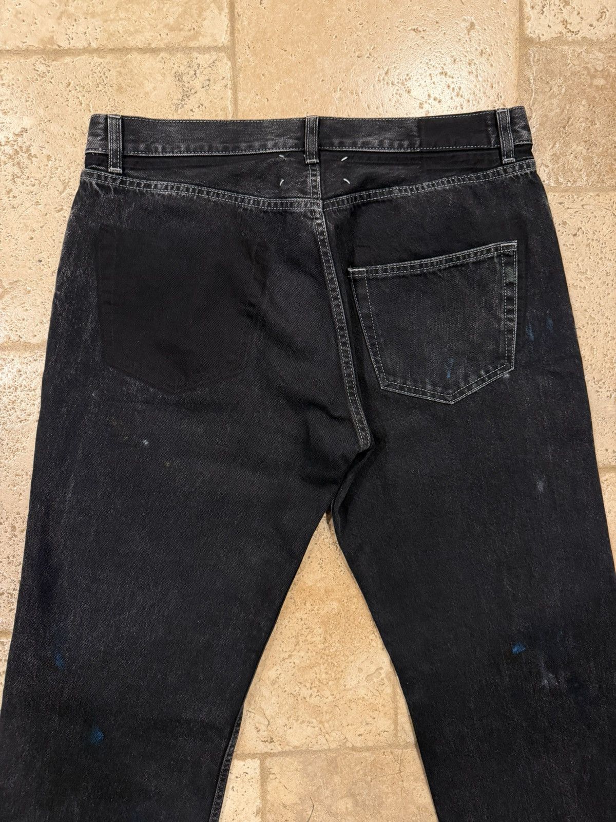 Maison Margiela Maison Margiela 2022 Work Wear Black Painted 3 Pocket Denim Size US 36 / EU 52 - 7 Thumbnail