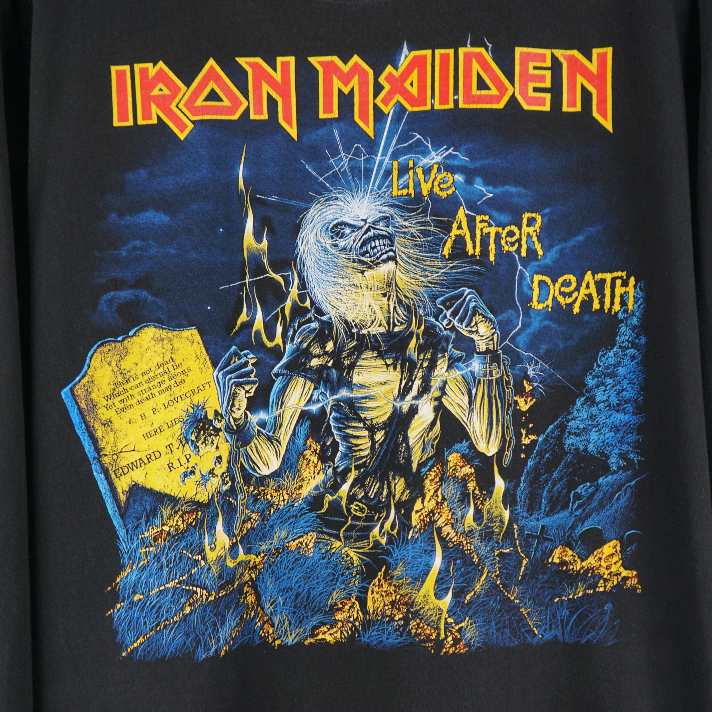 Band Tees × Vintage Vintage 1990s Iron Maiden T-Shirt Live After Death Size US XL / EU 56 / 4 - 2 Thumbnail