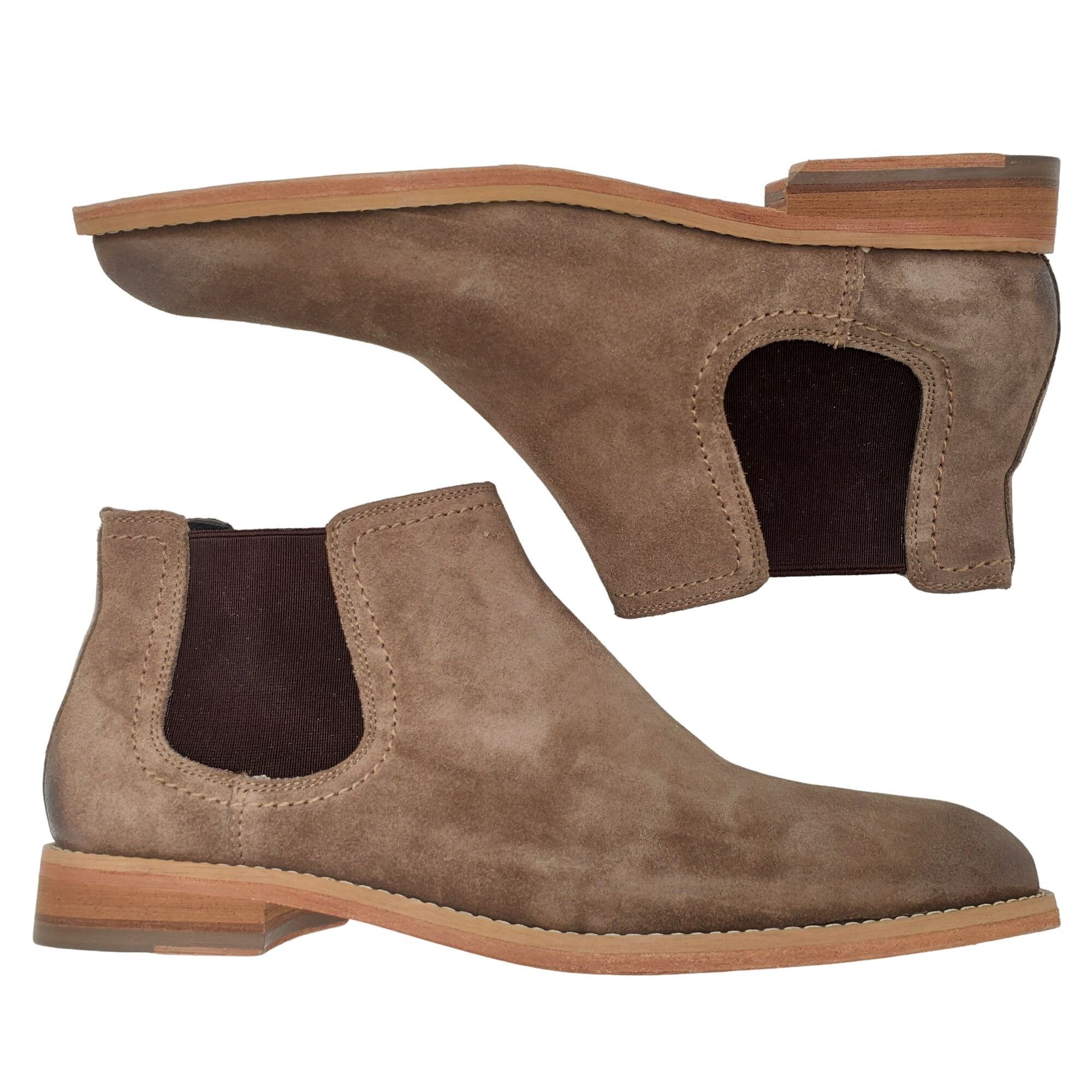 Other NEW Fabio De Luca Men 9 Tan Brown Leather Suede Chukka Boots Size US 9 / EU 42 - 3 Thumbnail