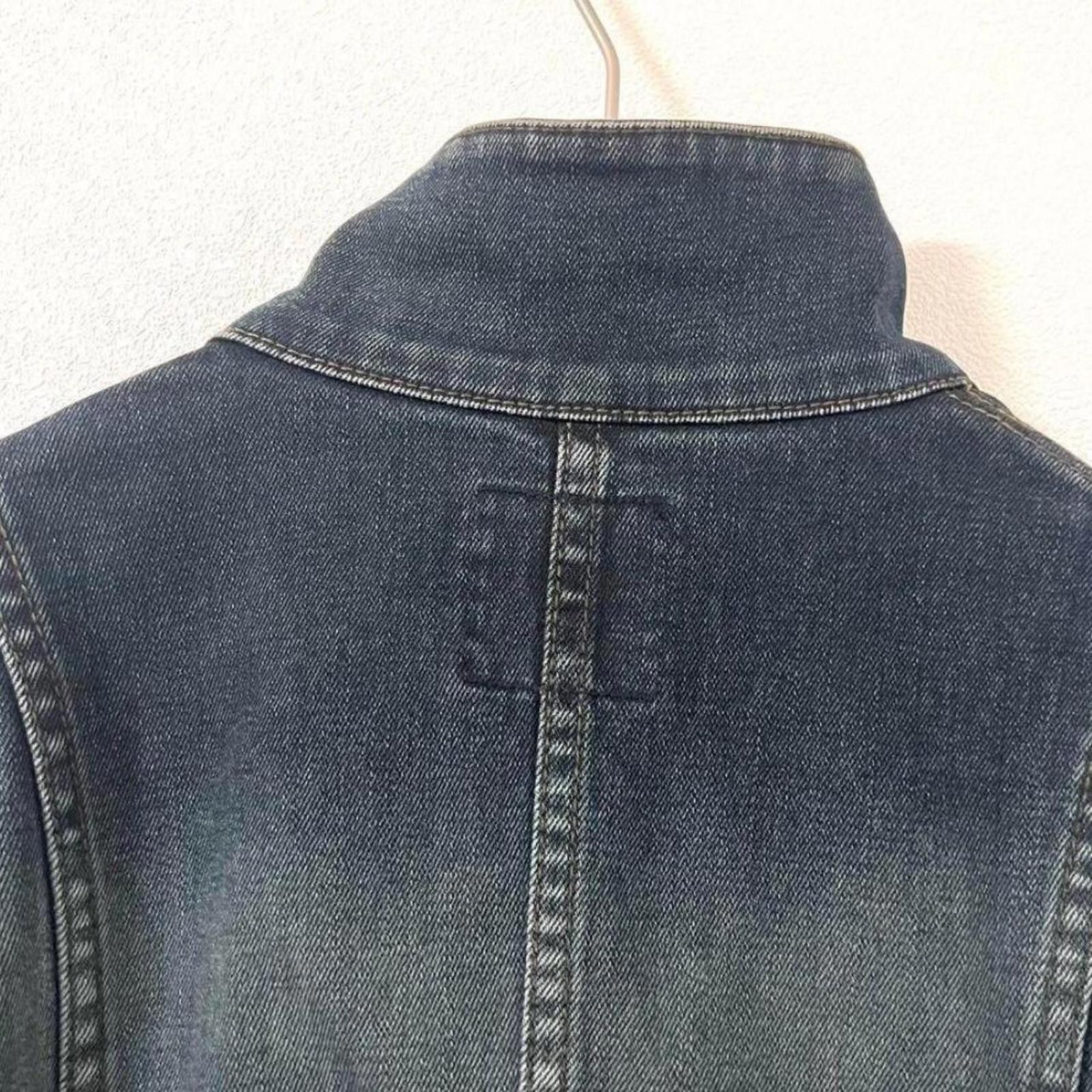 Other Vintage biker style slim fit 2000s grunge denim jacket Size XS / US 0-2 / IT 36-38 - 4 Thumbnail