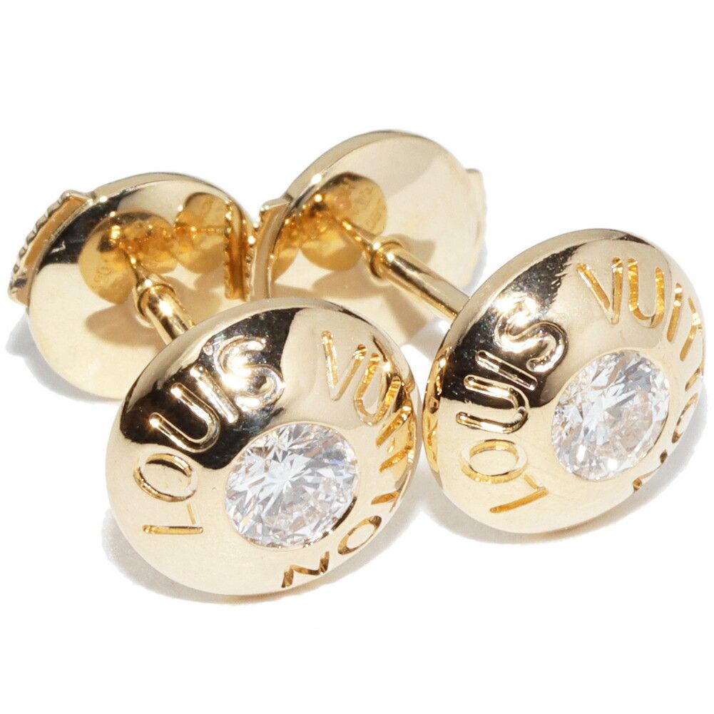 Louis Vuitton Louis Vuitton Louis Vuitton Puse D'Oreille Clous Au750 Diamond Earrings Metal Earrings Q96003 DUTY FREE for USA Size ONE SIZE - 1 Thumbnail