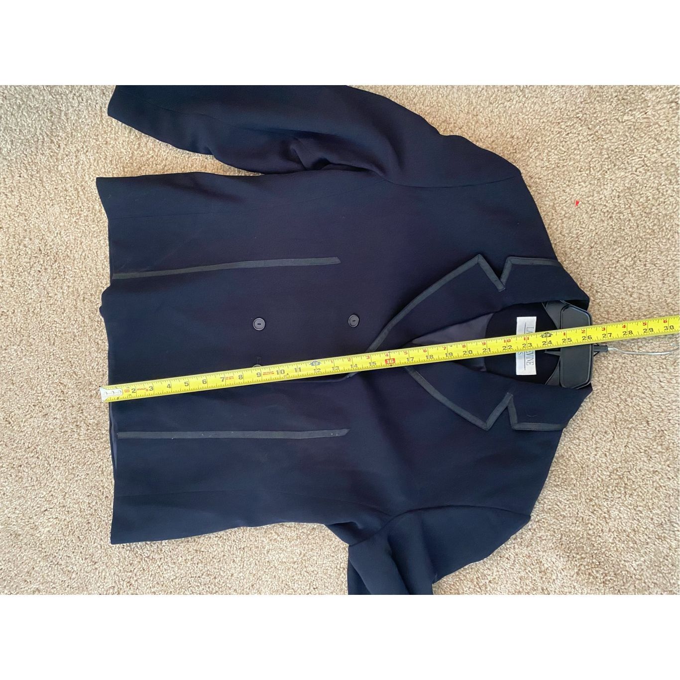 Larry Smith Larry Levine Suits NWT Trimmed Blazer in Midnight Navy, Sz 1 Size XXL / US 16-18 / IT 52-54 - 6 Thumbnail