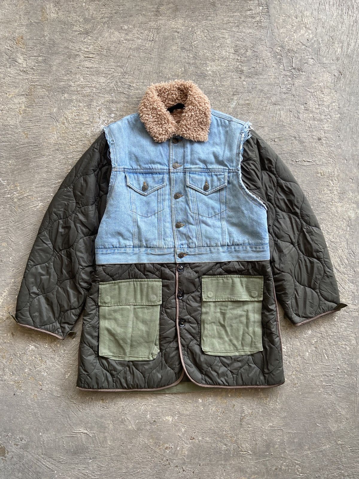 Diesel FW22 Diesel - Glenn Martens Era Patchwork Hybrid Jacket Size US L / EU 52-54 / 3 - 1 Thumbnail