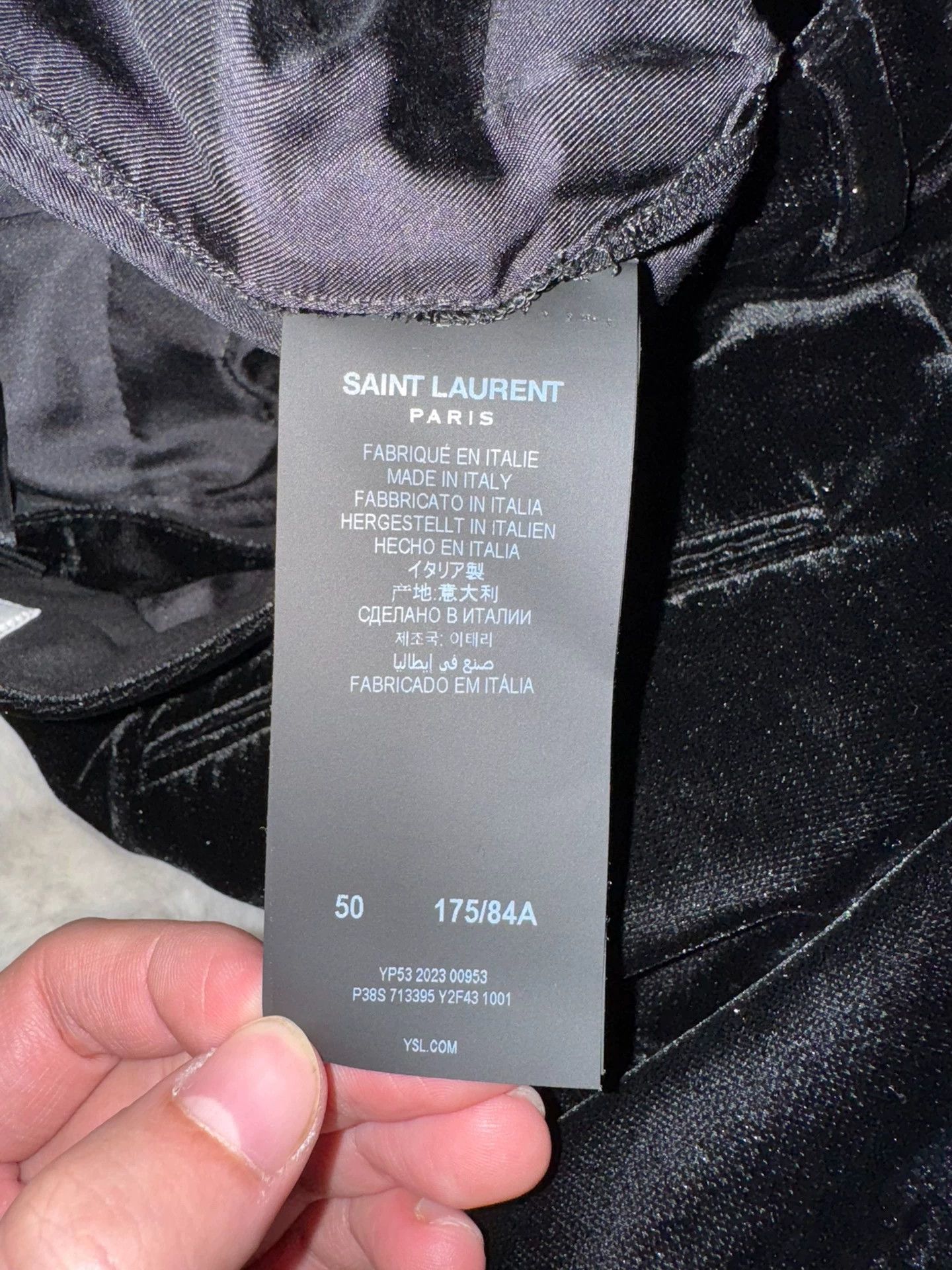 Saint Laurent Paris Saint Laurent SLP Brand New Sparkling Velvet Trousers Size US 34 / EU 50 - 7 Thumbnail