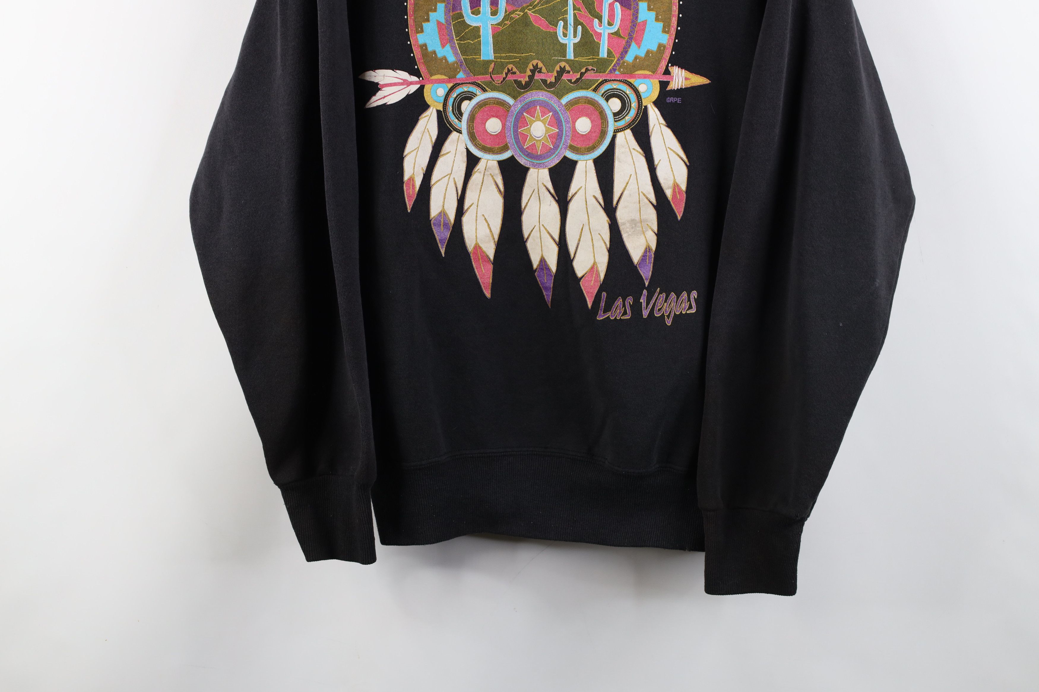 Vintage Vintage 90s Streetwear Vegas Southwestern Desert Sweatshirt Size L / US 10 / IT 46 - 3 Thumbnail