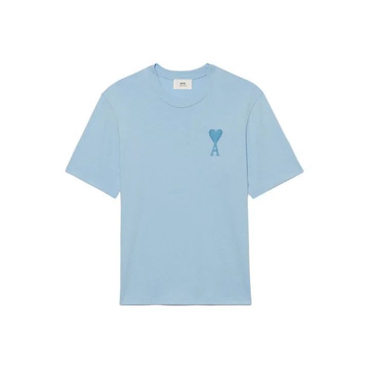 AMI AMI SS22 Heart Logo Embroidered T-Shirt -2507 Size US XXL / EU 58 / 5 - 1 Thumbnail