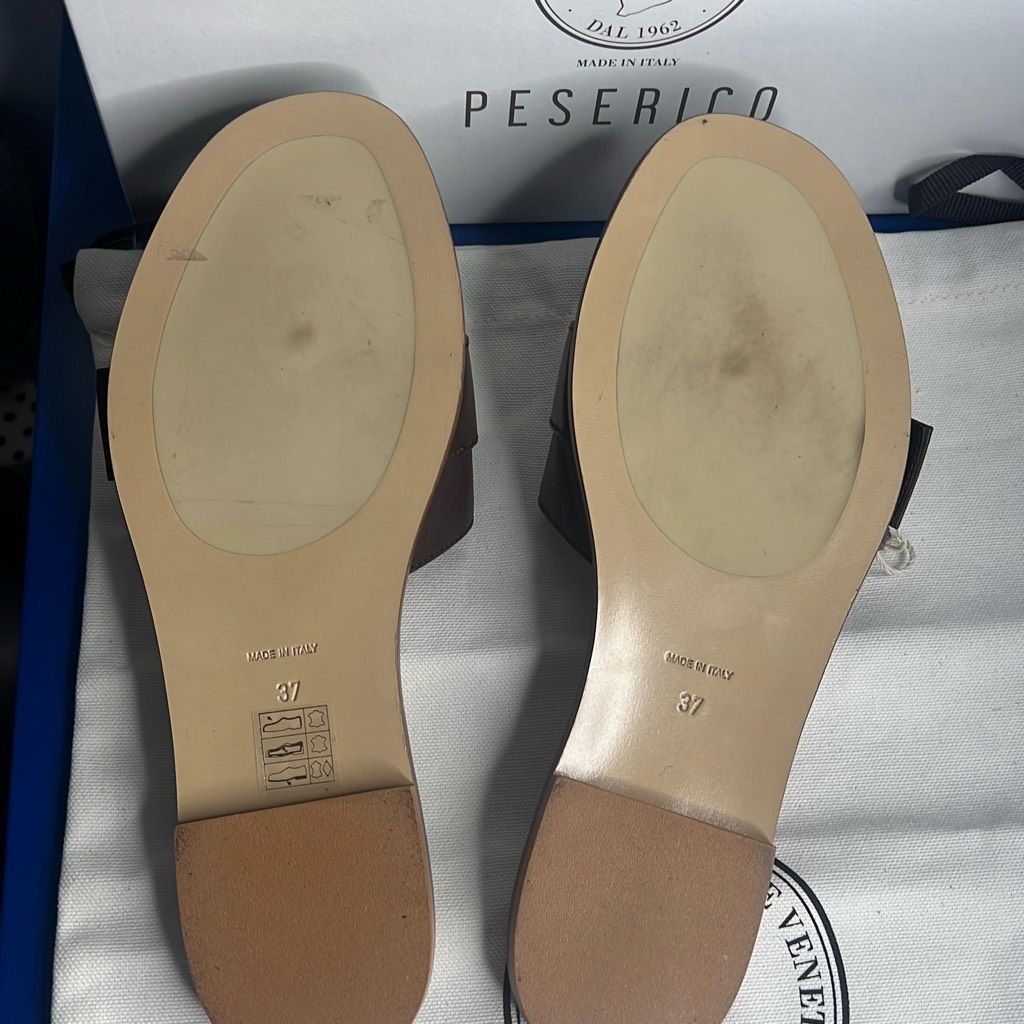 Other NIB Peserico Brown Slides Buckled Sandals Size US 6.5 / IT 36.5 - 10 Thumbnail