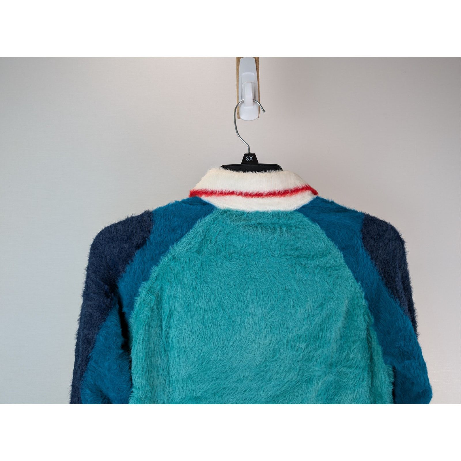 Casablanca o1rshd1 Nylon Sport Fluffy Polo Long Sleeve Shirt in Blue Size US M / EU 48-50 / 2 - 11 Thumbnail