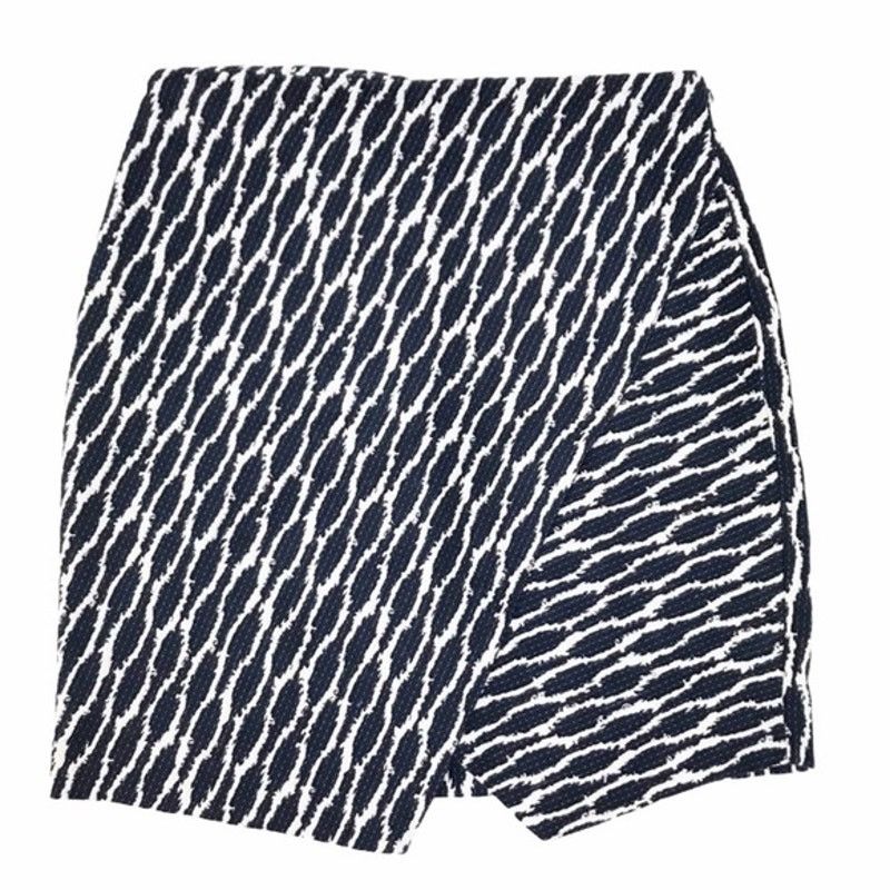Loft Ann Taylor Loft Patterned Asymmetrical Mini skirt Size 27" / US 4 / IT 40 - 1 Thumbnail