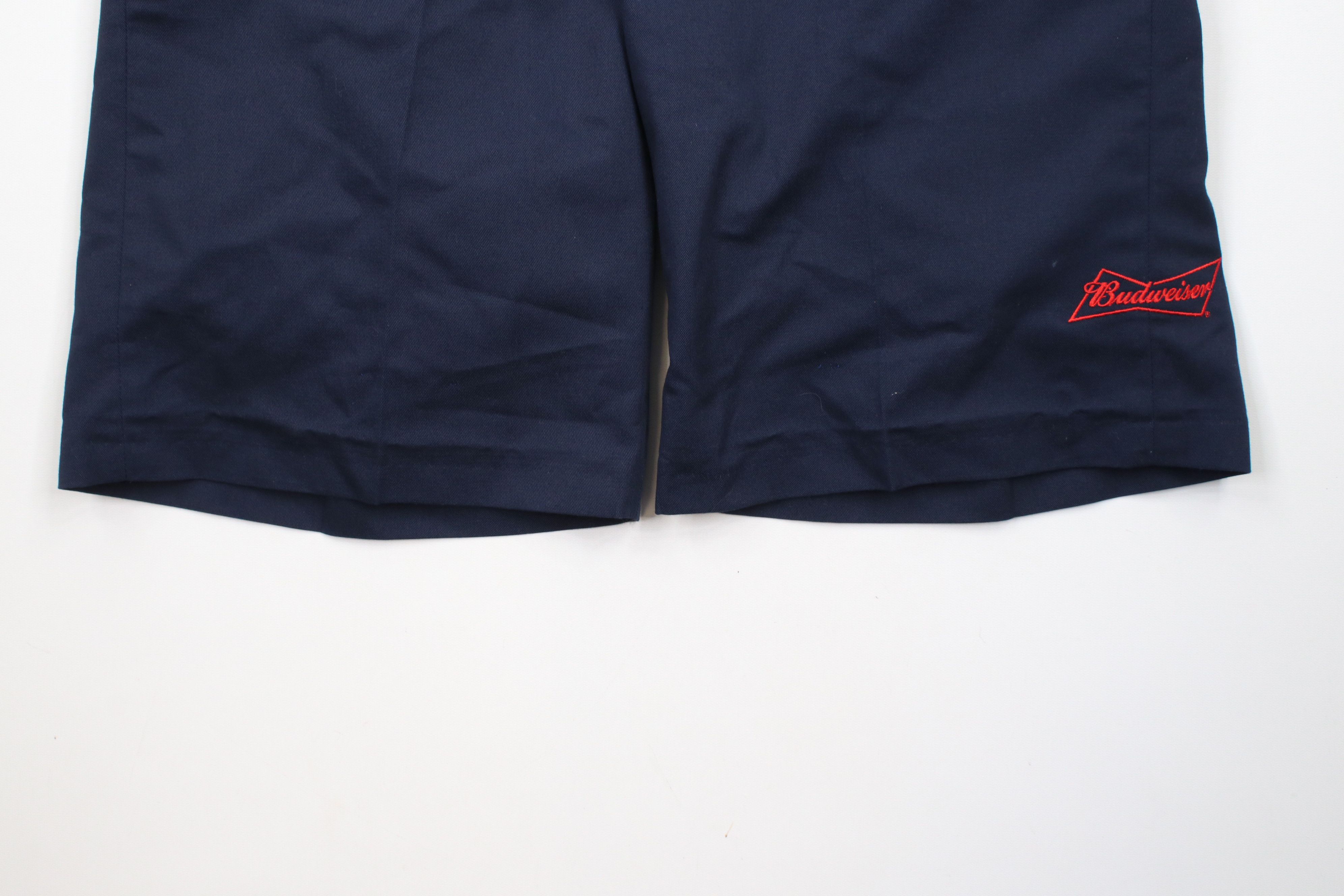 Vintage Vintage 90s Spell Budweiser Beer Dungaree Cargo Shorts Blue Size US 34 / EU 50 - 4 Thumbnail