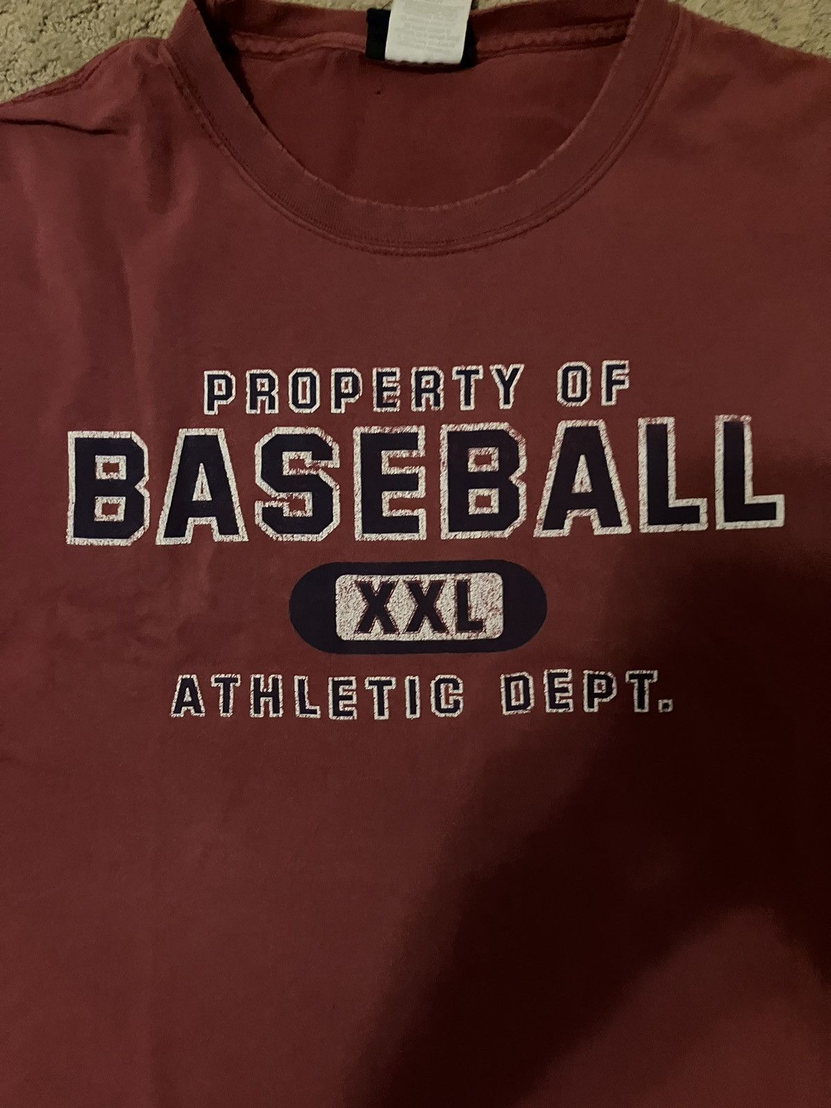 Vintage Property of Baseball Red Tee Shirt Size US L / EU 52-54 / 3 - 2 Thumbnail