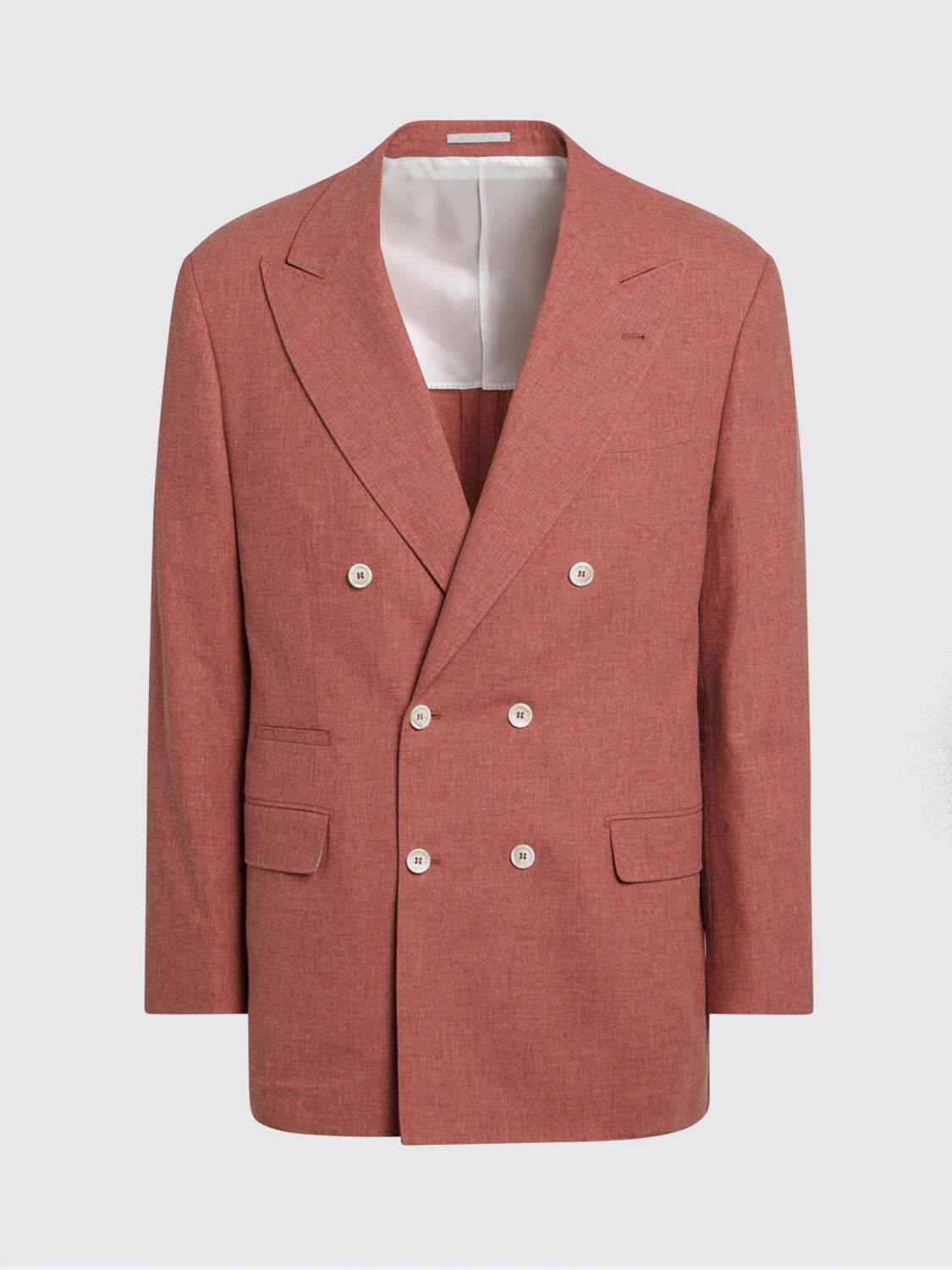 Brunello Cucinelli Brunello Cucinelli Jacket Men Pink Size US L / EU 52-54 / 3 - 1 Thumbnail