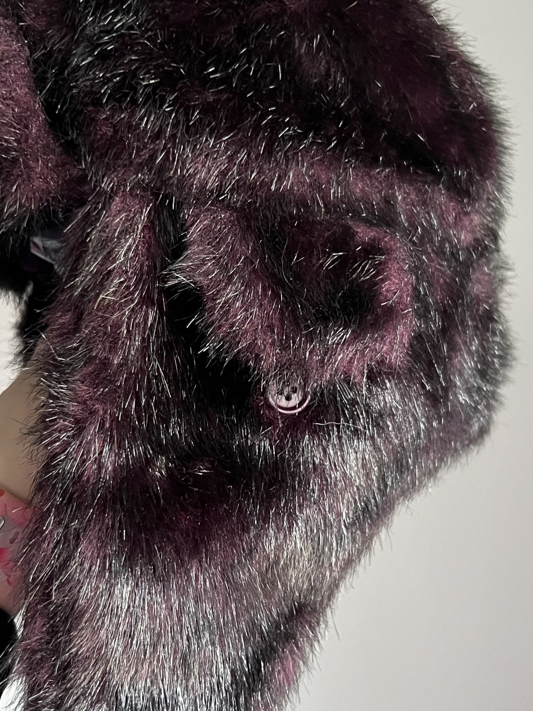 Other Vintage Crazy Y2k Mohair Fuzzy Hat Ushanka Punk Huge Size ONE SIZE - 6 Thumbnail