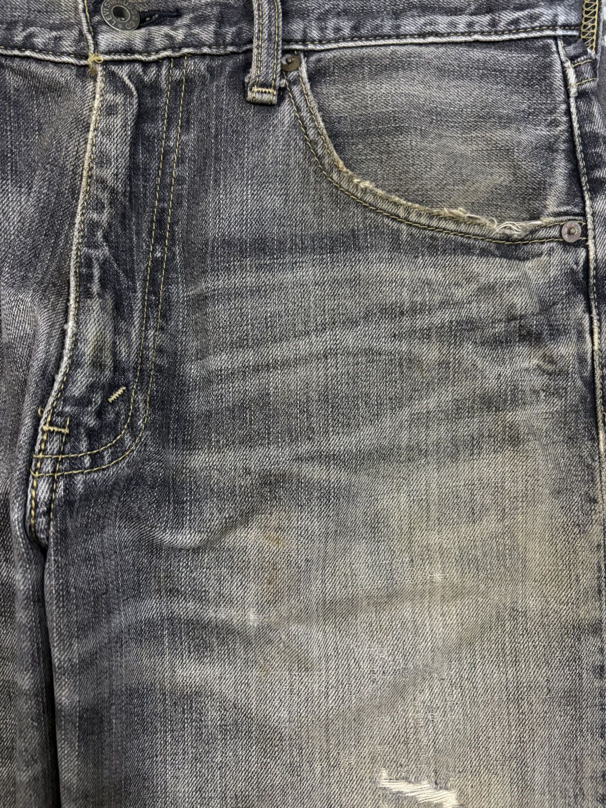 Levi's Vintage Levis 503 Rusty Charcoal Wash Baggy Distressed Jeans Size US 33 - 5 Thumbnail