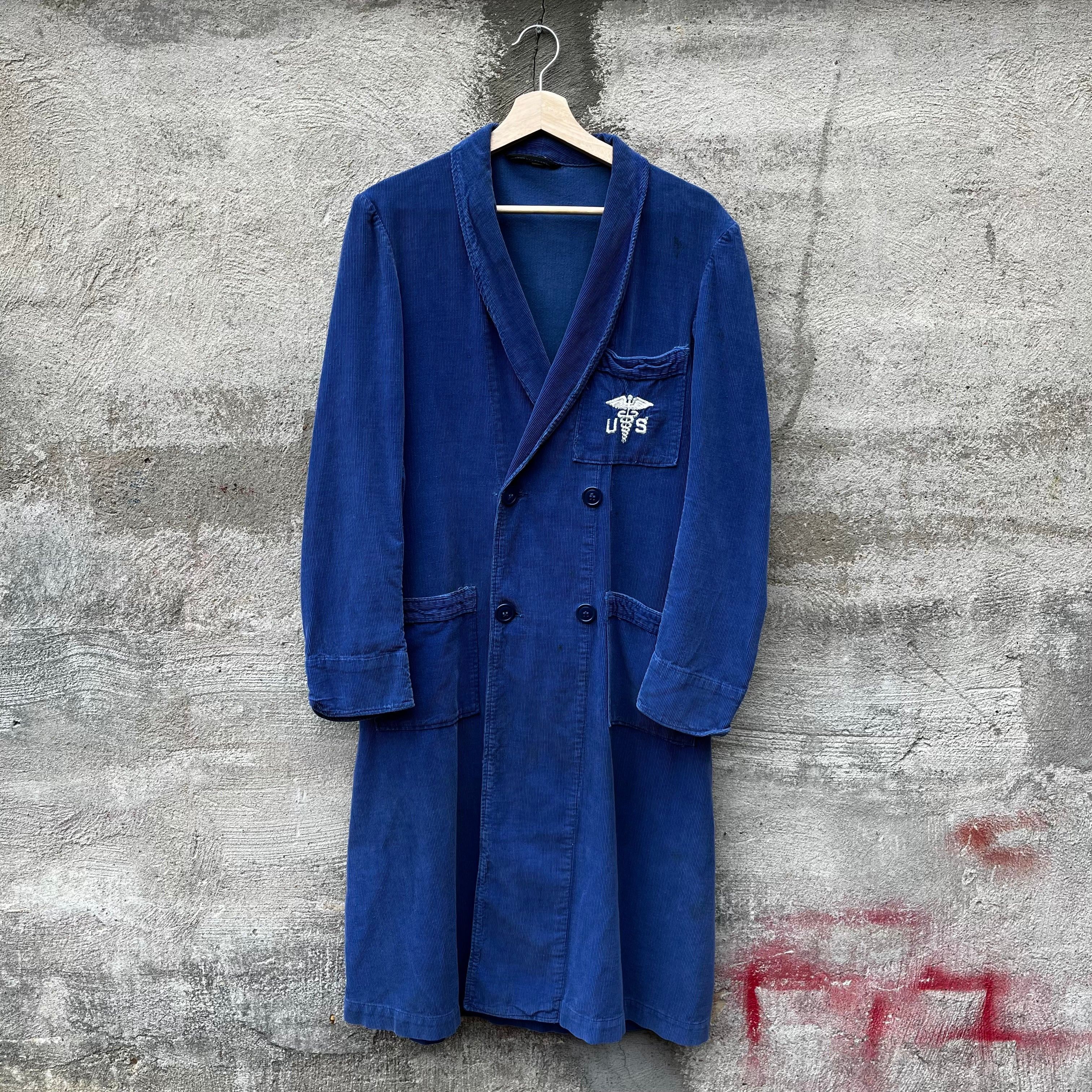Vintage 50's US Military Convalescent Corduroy Medical Robe Size US M / EU 48-50 / 2 - 1 Thumbnail