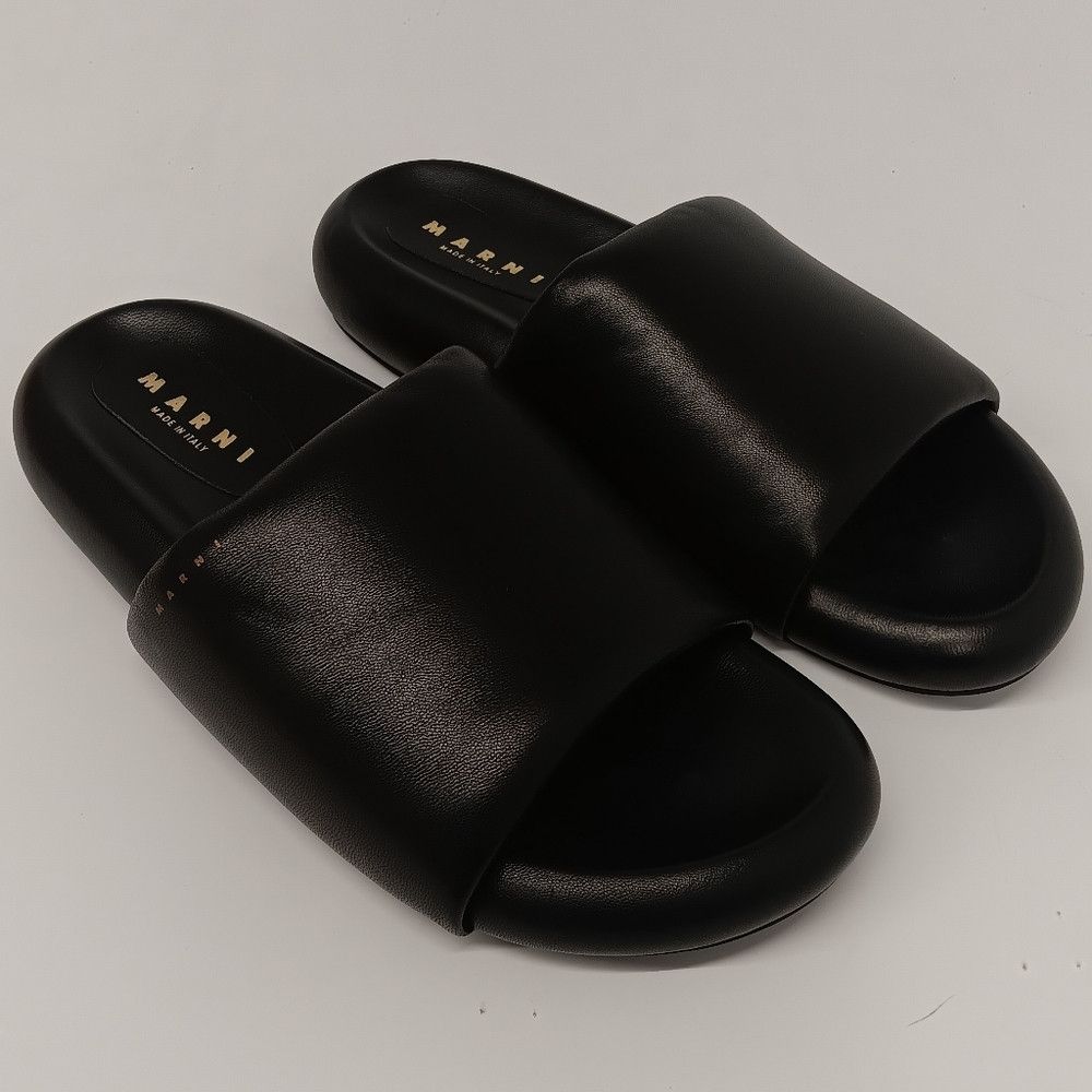 Marni Marni Men's Black Leather Pouf Sandals - EU46/US13 Size US 13 / EU 46 - 2 Thumbnail