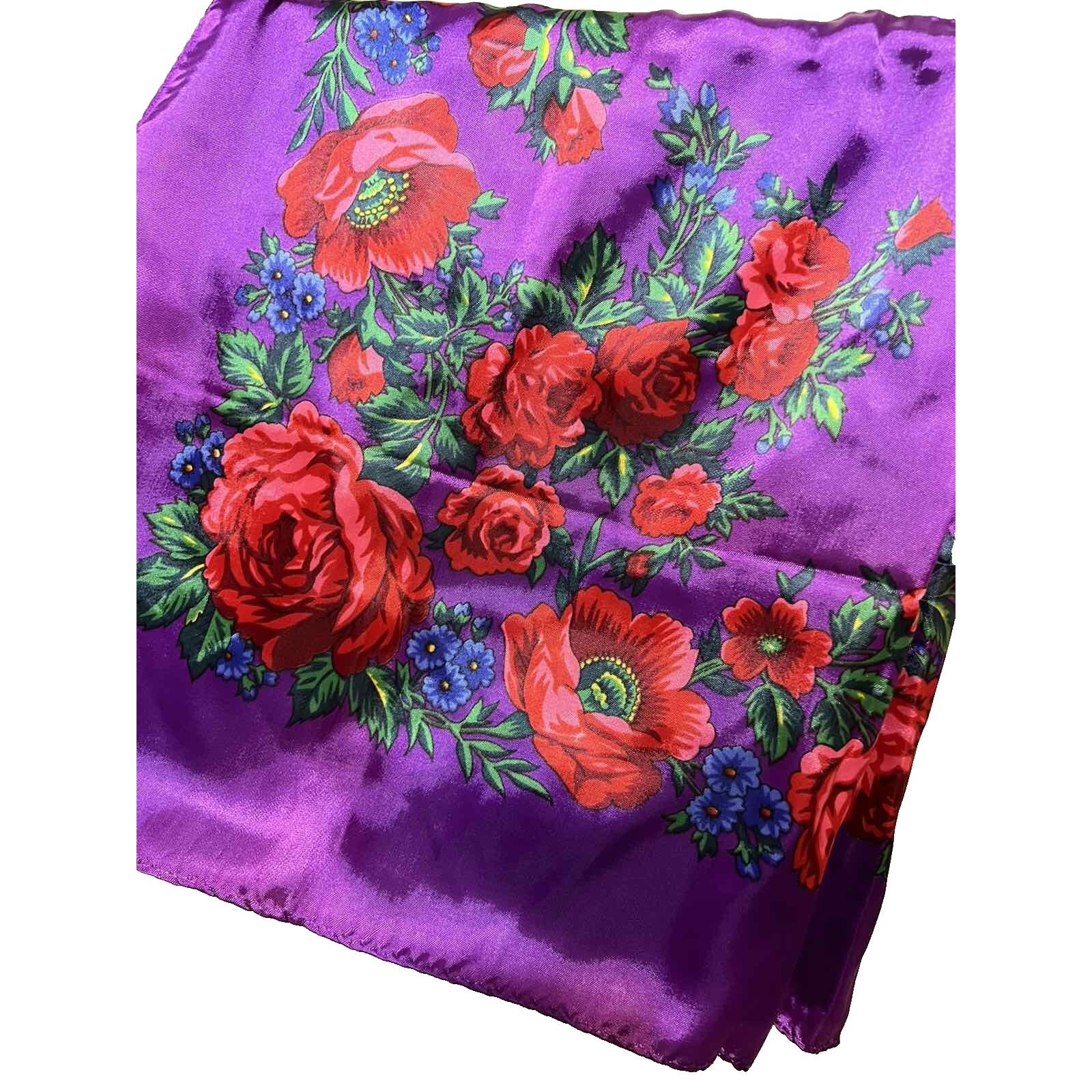 Marlboro Classics EXCLUSIVE DESIGN women's classic purple scarf Square A002033 Size ONE SIZE - 2 Thumbnail