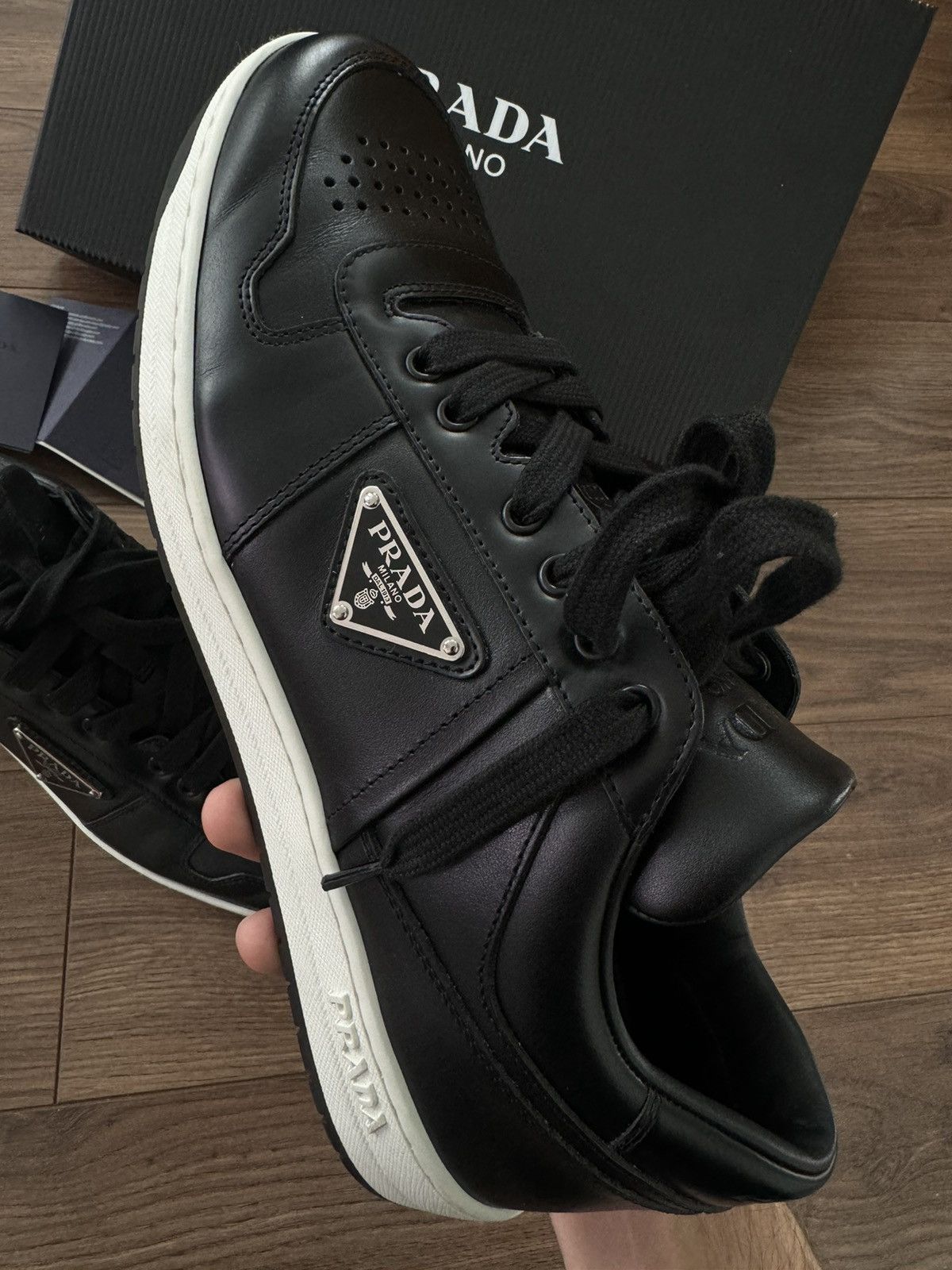 Prada Prada Downtown Leather Sneakers Size US 8 / EU 41 - 6 Thumbnail