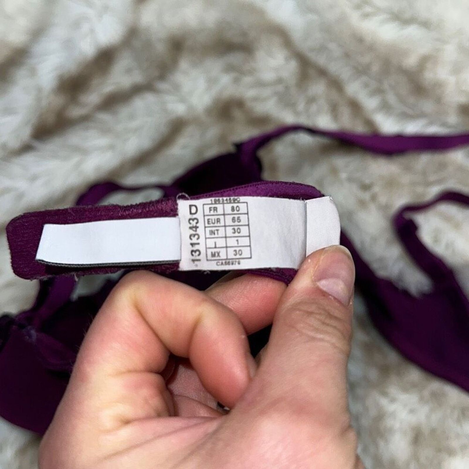 Other Simone Perele Purple Underwire Soft Cup Bra | Sz 30D Size ONE SIZE - 9 Thumbnail