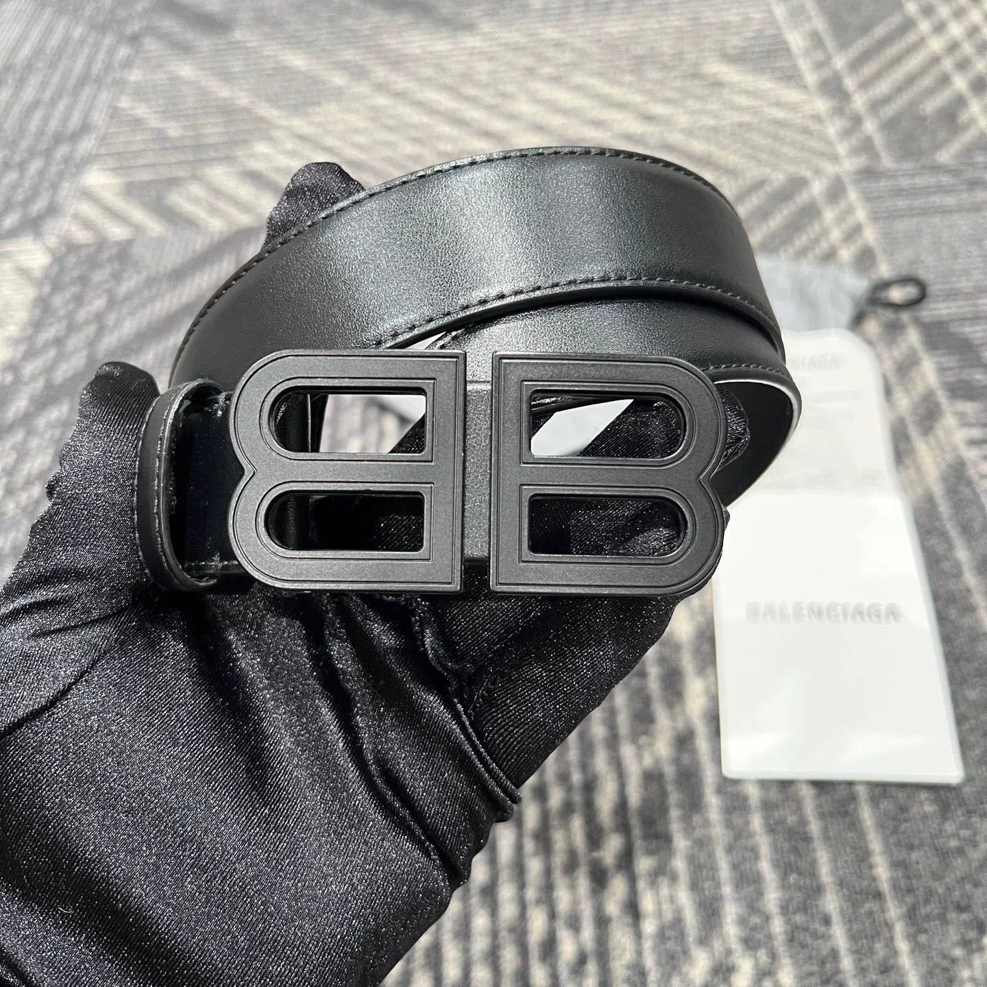Balenciaga Balenciaga BB Logo Leather Belt 85 Size ONE SIZE - 3 Thumbnail