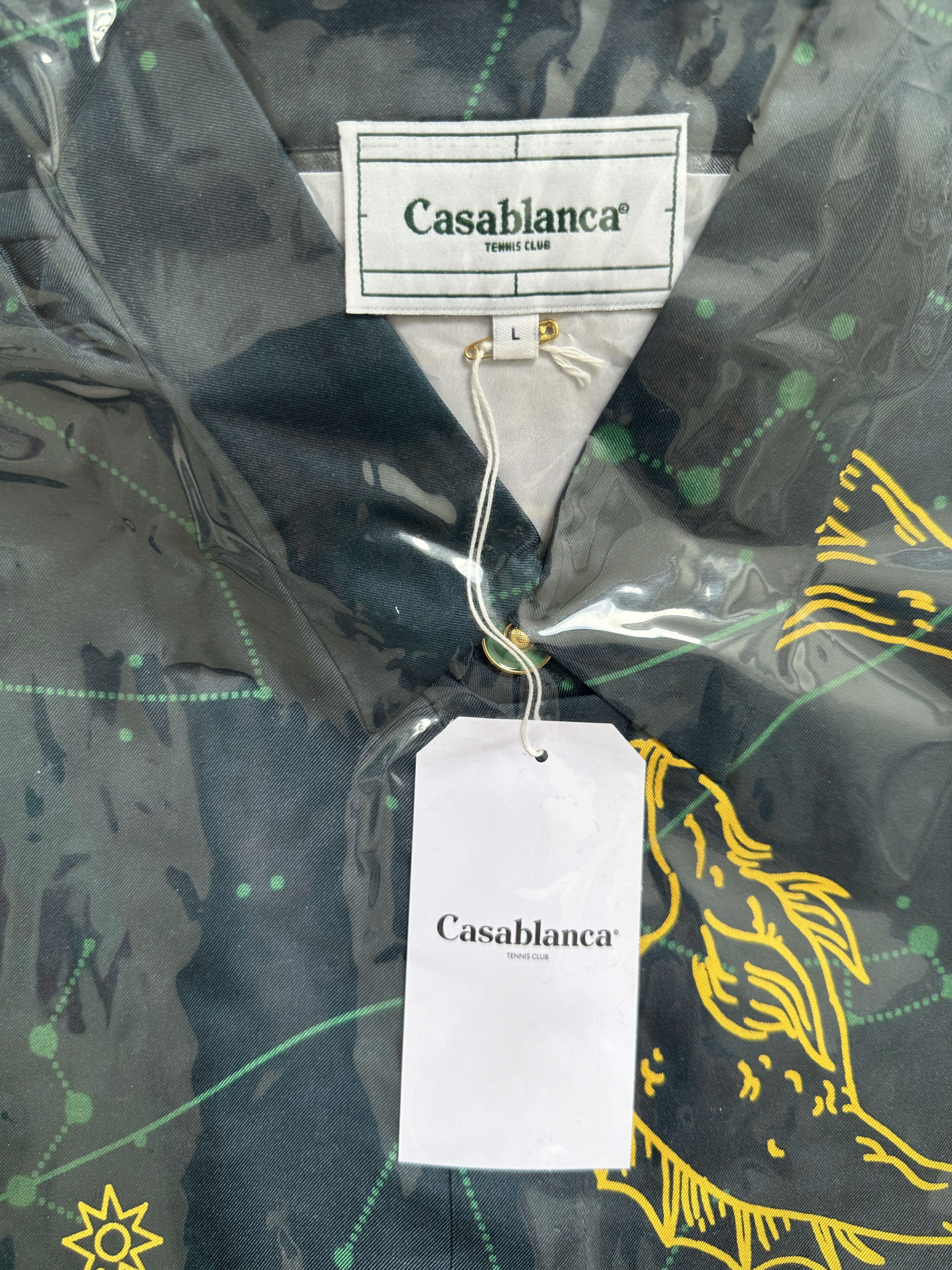 Casablanca Debut Runway (2019 Archive) Constellation Silk Shirt Size US L / EU 52-54 / 3 - 6 Thumbnail