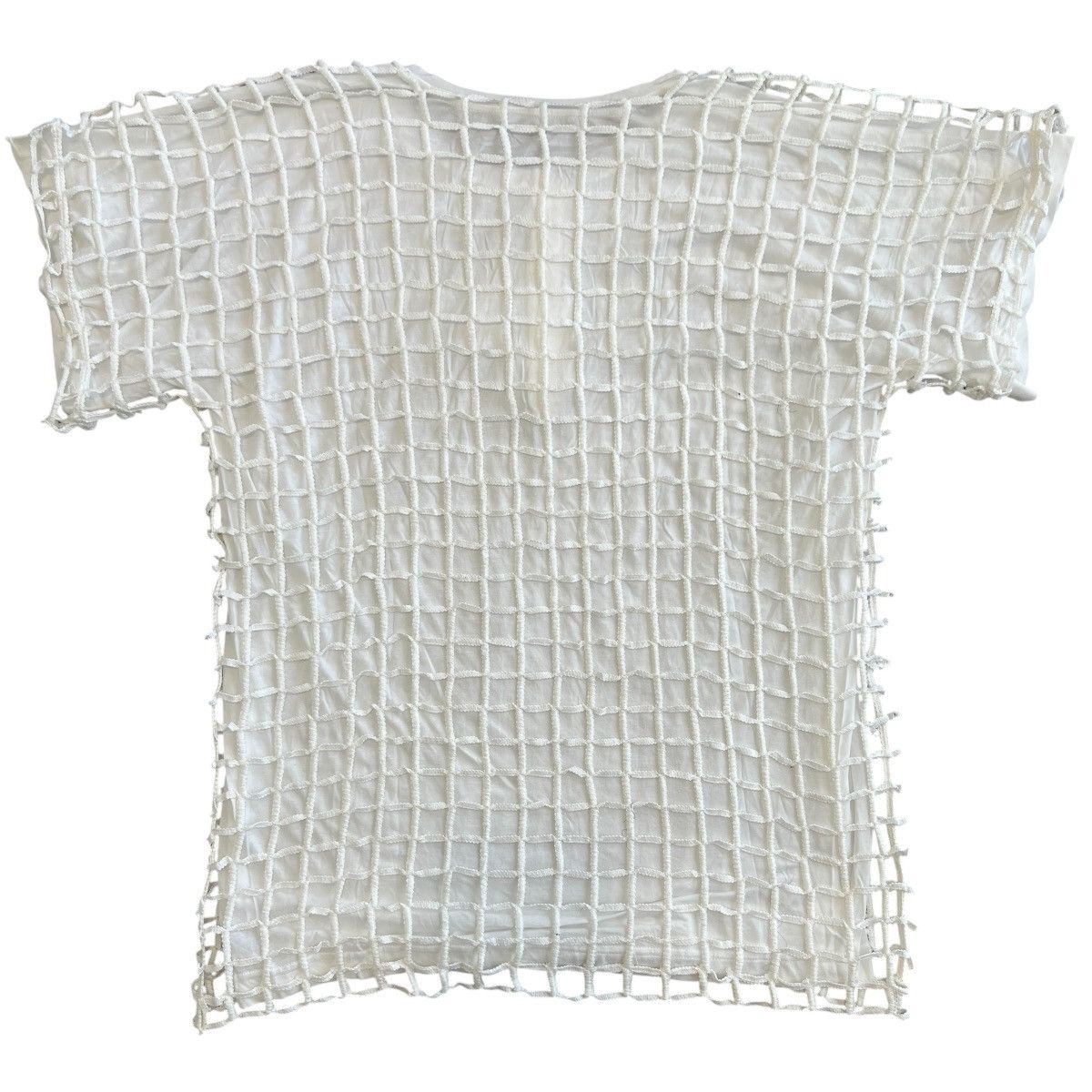 Dolce & Gabbana DOLCE&GABBANA 2012SS Serafino Crochet-Mesh Henley T-Shirt Size US L / EU 52-54 / 3 - 9 Thumbnail