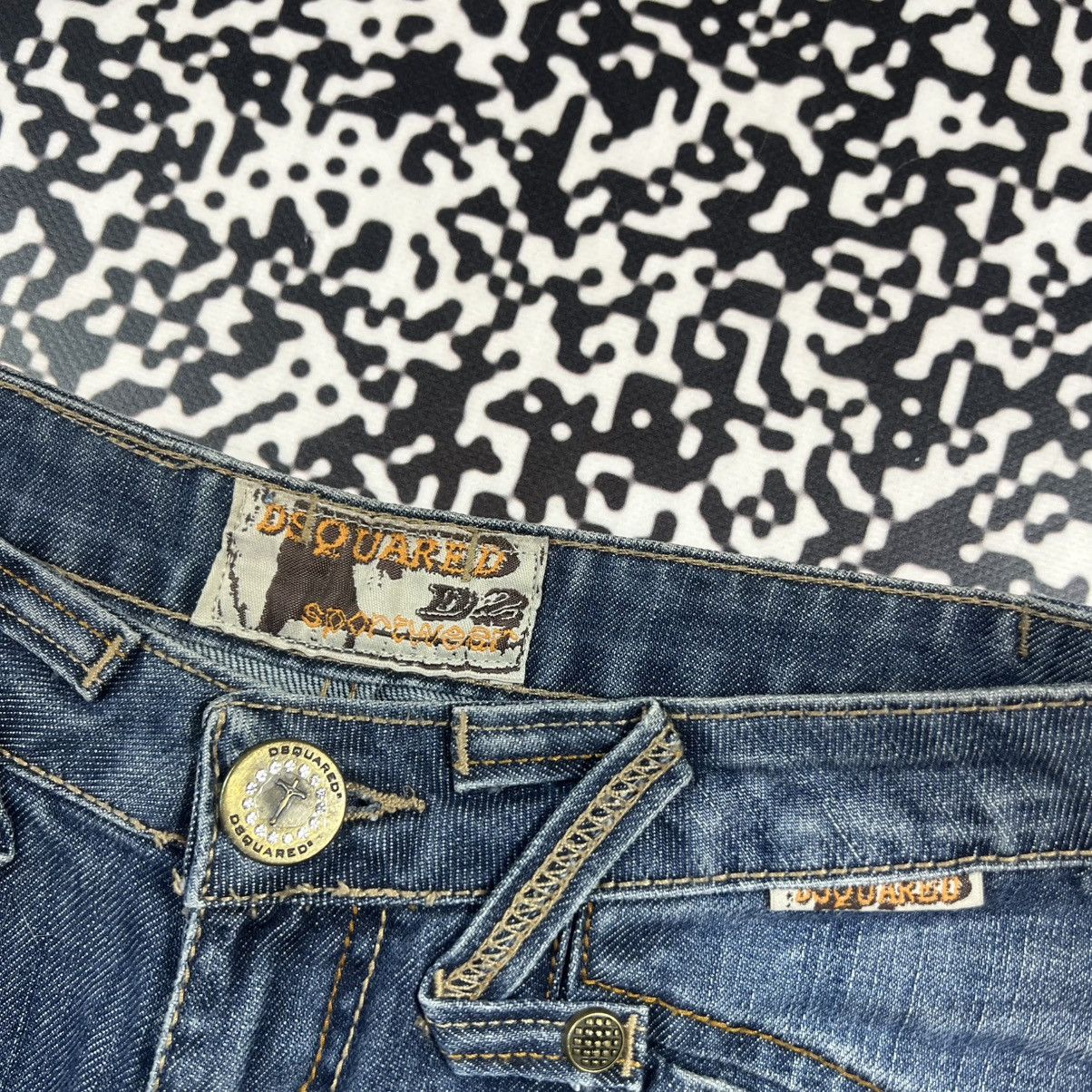 Dsquared2 Vintage 90s Dsquared 2 Luxury Denim Mini Skirt Y2K Style Size 26" / US 2 / IT 38 - 14 Thumbnail