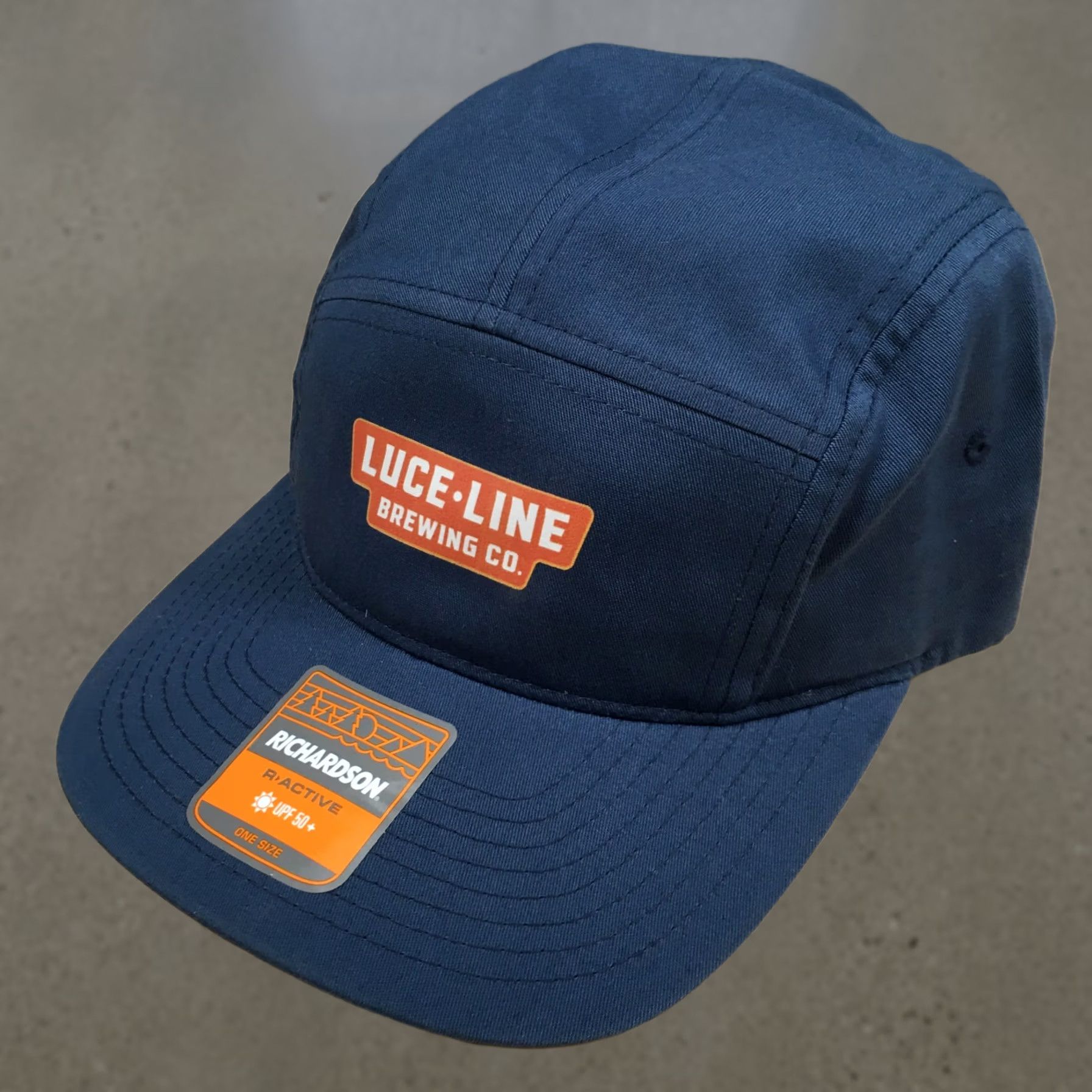 Vintage Richardson Luce Line Brewing Co R-Active UPF 50+ Five Panel Hat Mens OS Blue Size ONE SIZE - 1 Thumbnail