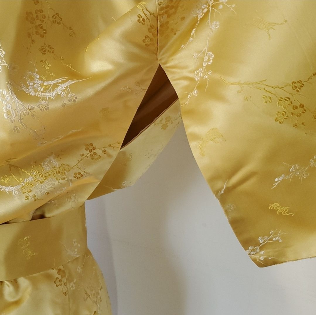 Handmade Kimono Size XL Yurata Robe Vintage Made in Japan 100% Silk Size XL / US 12-14 / IT 48-50 - 9 Thumbnail