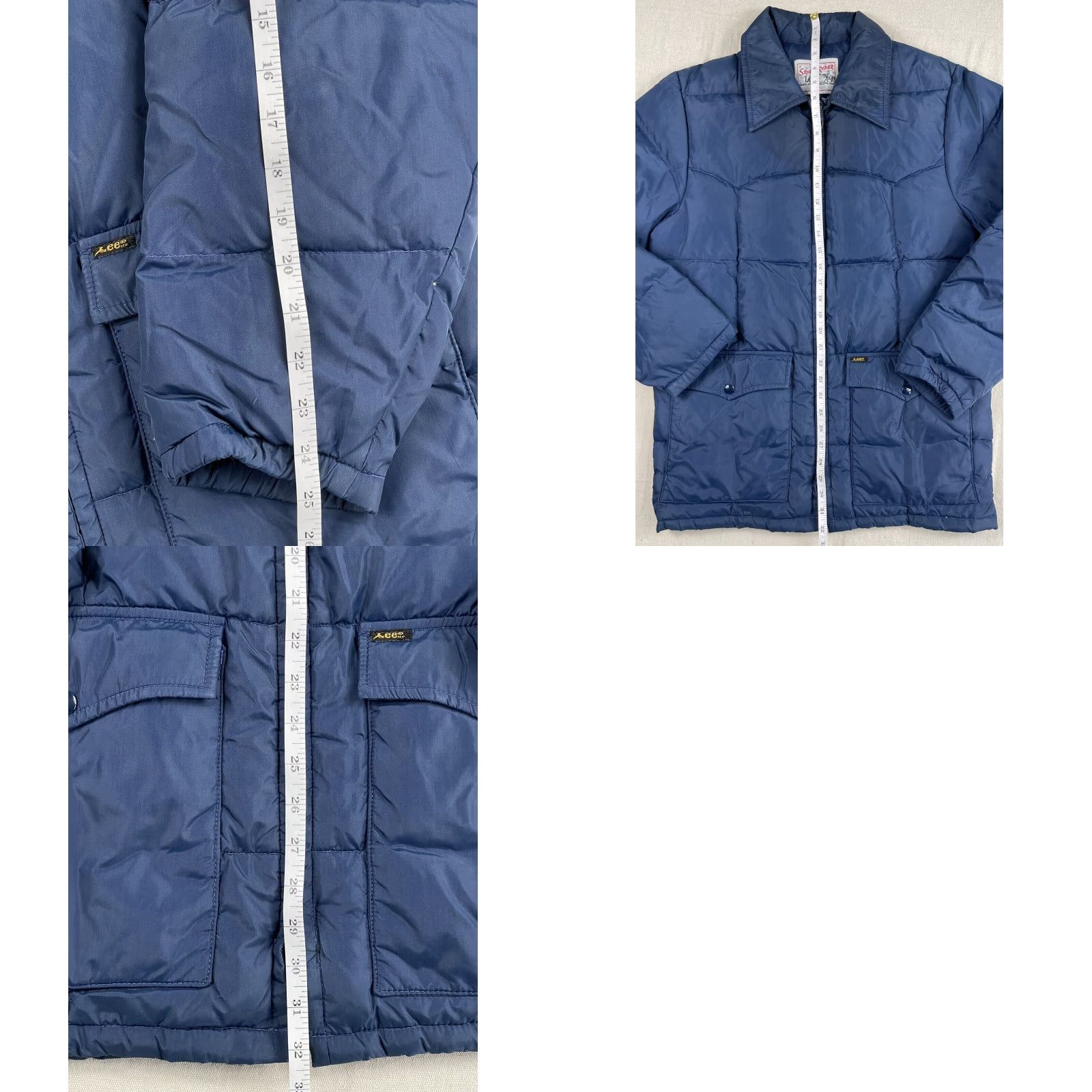 Lee VINTAGE Lee Storm Rider Puffer Jacket Sz M USA Ski Snow Front Pockets Quilted Nylon Blue Men Size US M / EU 48-50 / 2 - 8 Thumbnail