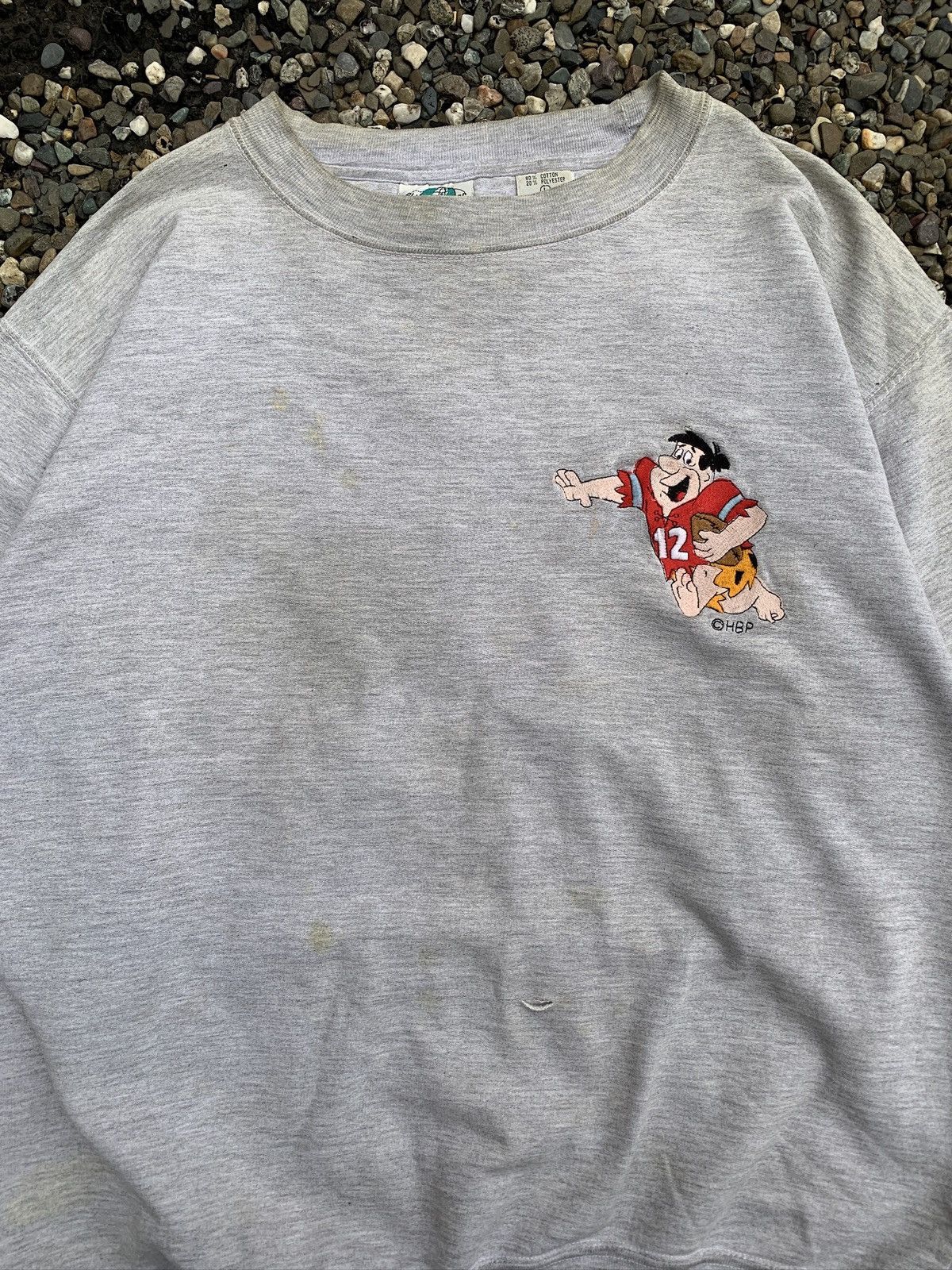 Vintage Vintage Distressed Flinstone’s Football Crewneck Sweatshirt Size US L / EU 52-54 / 3 - 2 Thumbnail