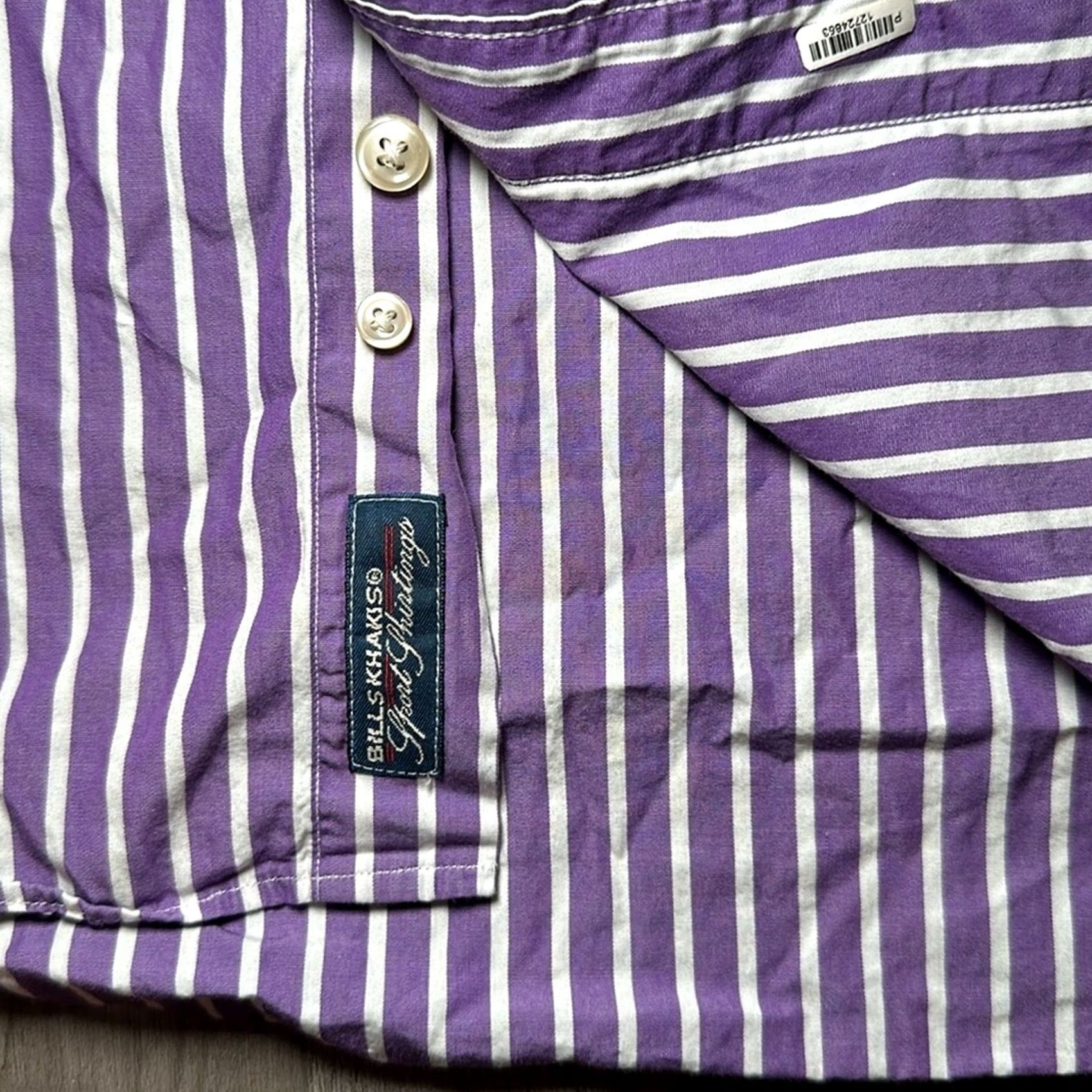 Bills Khakis Bills Khakis Classic Fit Long Sleeve Button Down - Medium Mens Purple Shirt Size US M / EU 48-50 / 2 - 5 Thumbnail