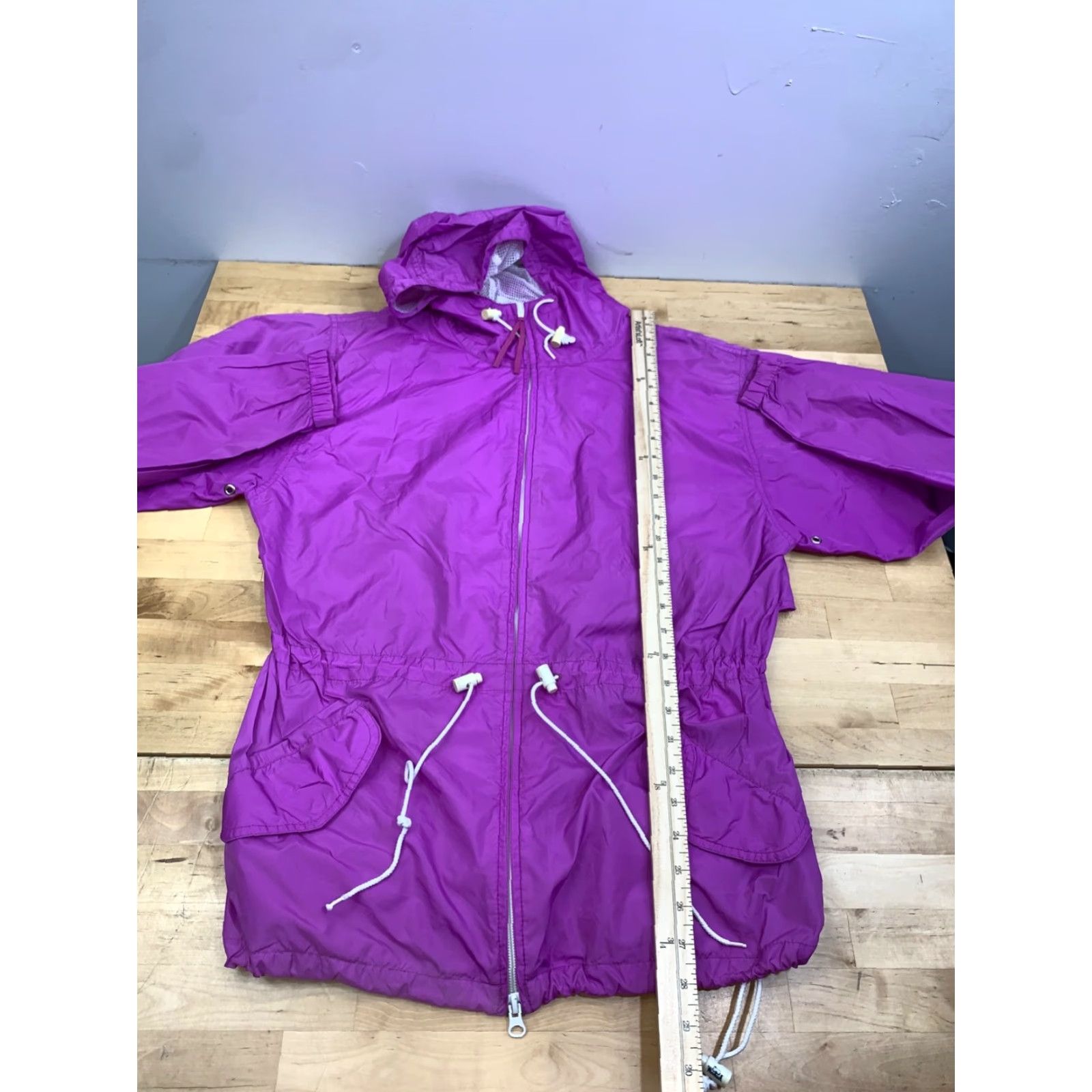 Vintage VINTAGE Woolrich Windbreaker Jacket Womens M Fuschia Nylon Outdoor Hooded 12692 Size M / US 6-8 / IT 42-44 - 5 Thumbnail