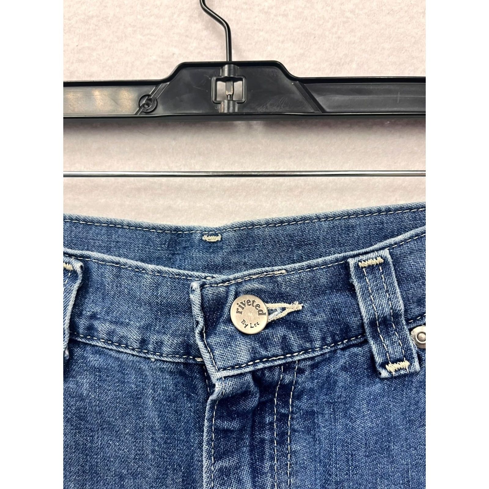 Lee VINTAGE Womens Lee Carpenter Style Crop Jeans 10 Blue Denim #6780 Size 32" / US 10 / IT 46 - 4 Thumbnail