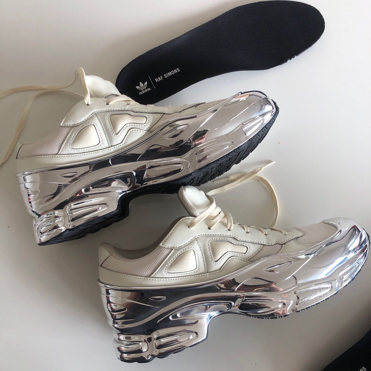 Raf Simons Raf Simons Metallic White Size US 12 / EU 45 - 1 Thumbnail