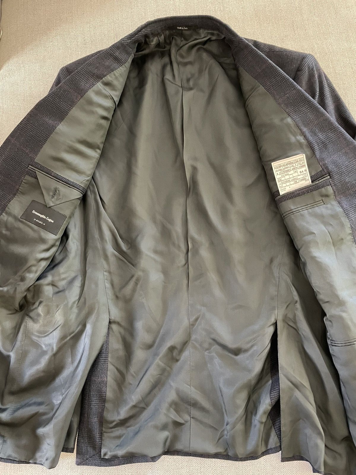 Ermenegildo Zegna 15milmil15 Wool Check Sport Coat Size 44R - 10 Thumbnail