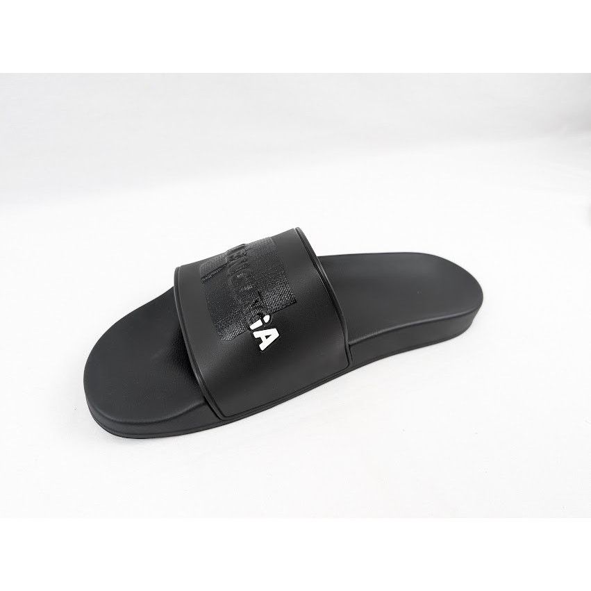 Balenciaga o1rshd1 Pool Logo Slides in Black/White Size US 12 / EU 45 - 8 Thumbnail
