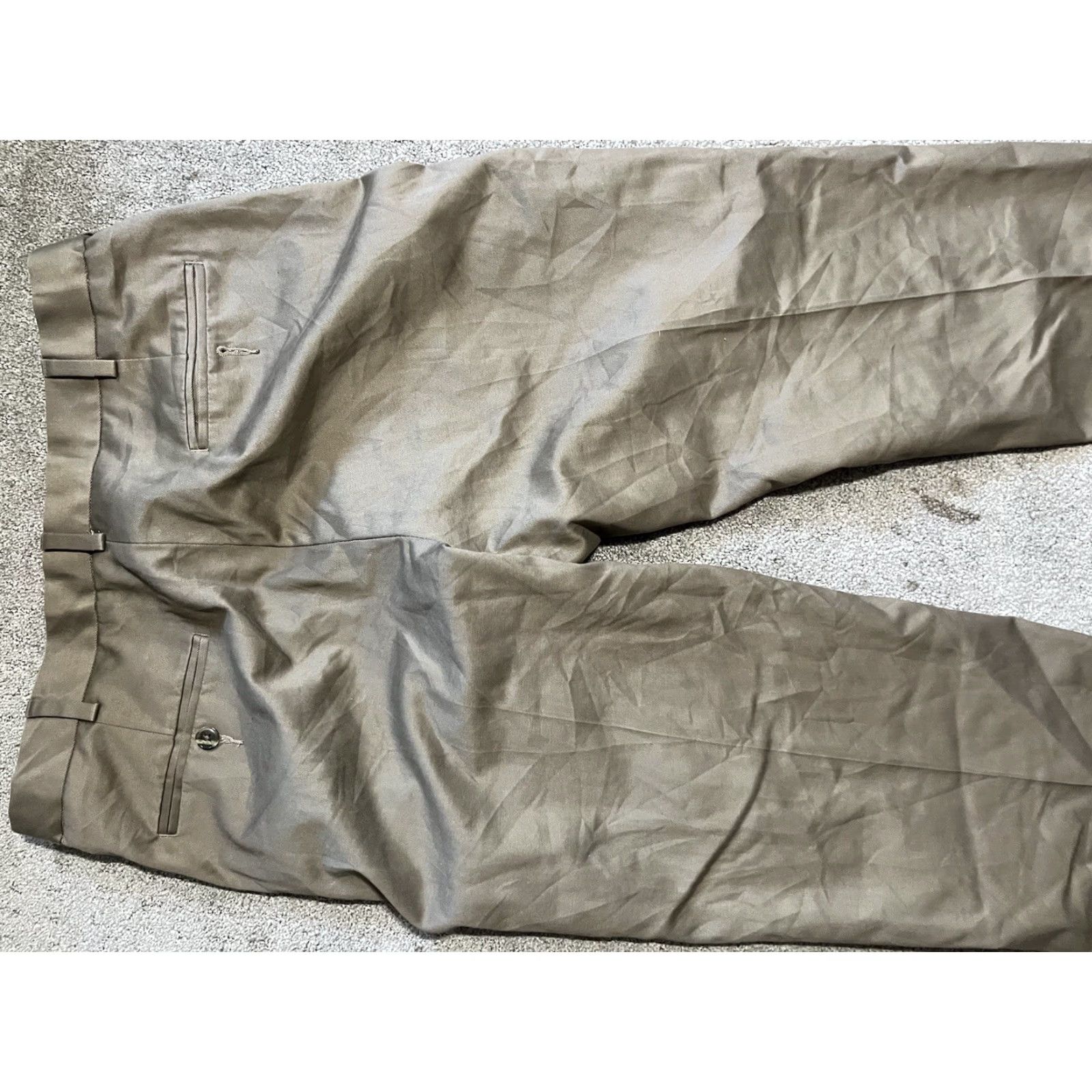 Perry Ellis Perry Ellis Men’s Chino Pants Brown Cotton Flat Front 34x30 Solid Pants Mens Brown Chino Flat Front Slim Straight 34-30 Vintage No Size US 34 / EU 50 - 4 Thumbnail