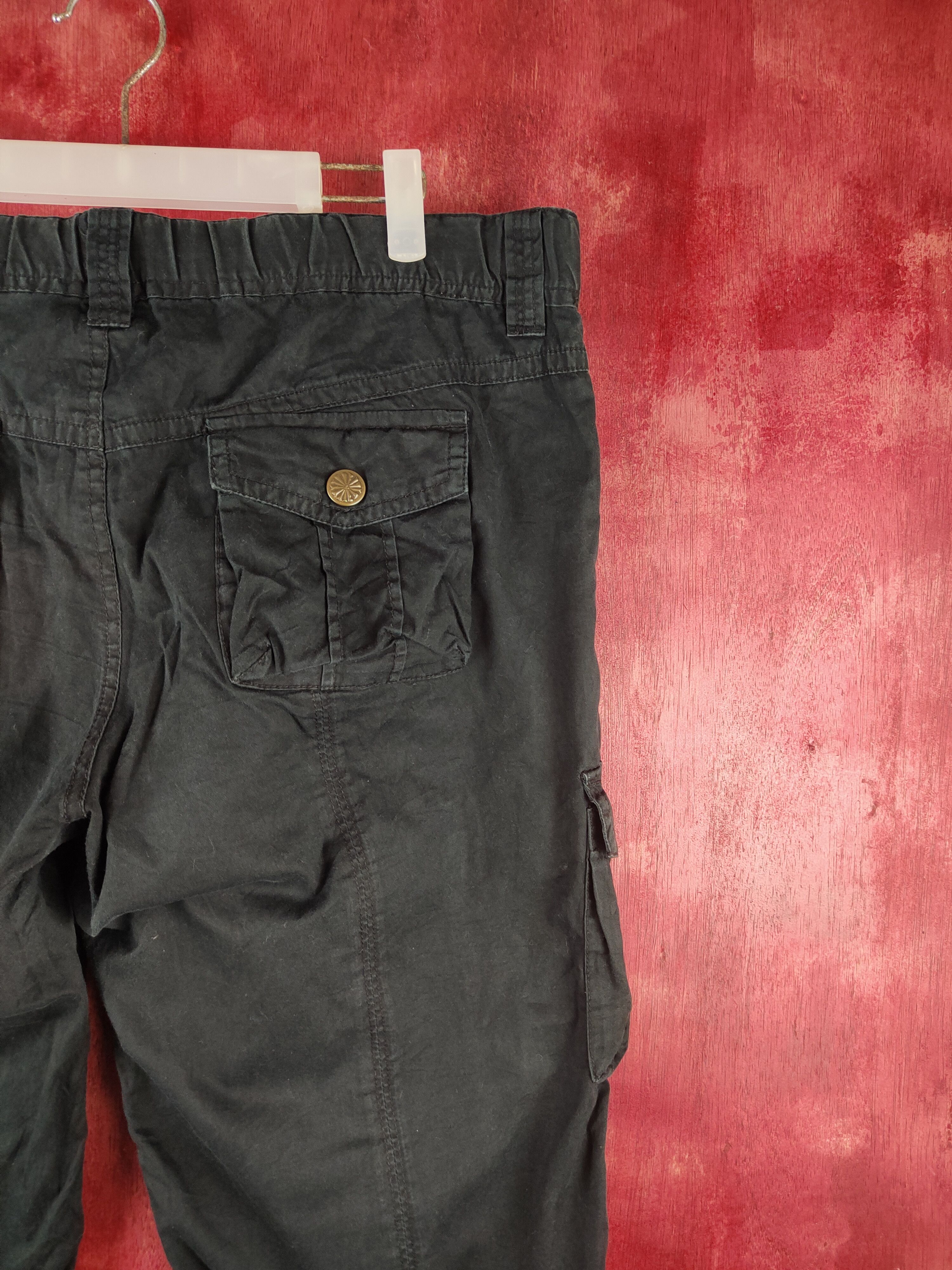 Japanese Brand Japanese Brand Black Short cargo Pants N#S49 Size US 37 - 10 Thumbnail