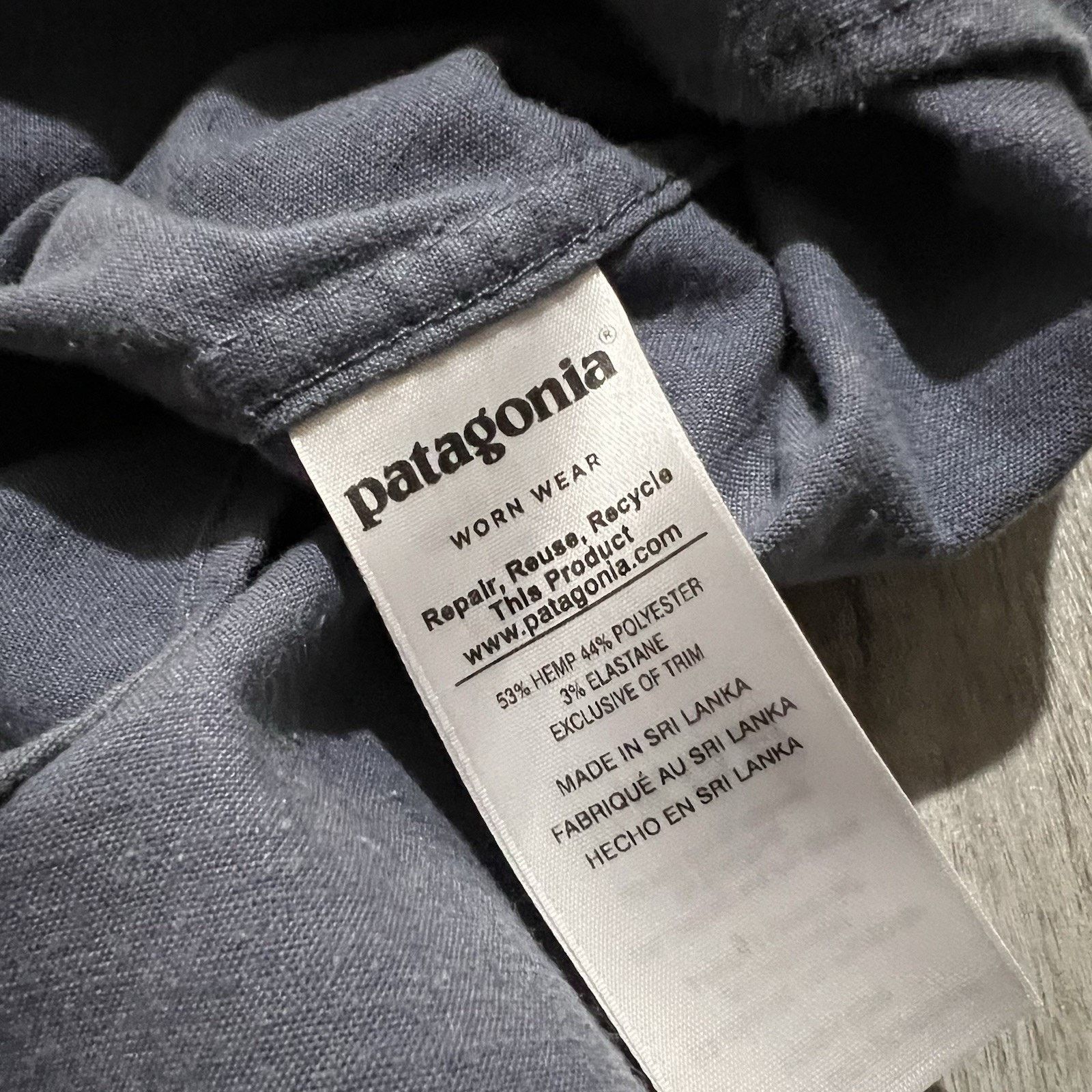 Patagonia Patagonia Womens L Blue Hemp Western Snap Button Shirt Camp Size L / US 10 / IT 46 - 4 Thumbnail
