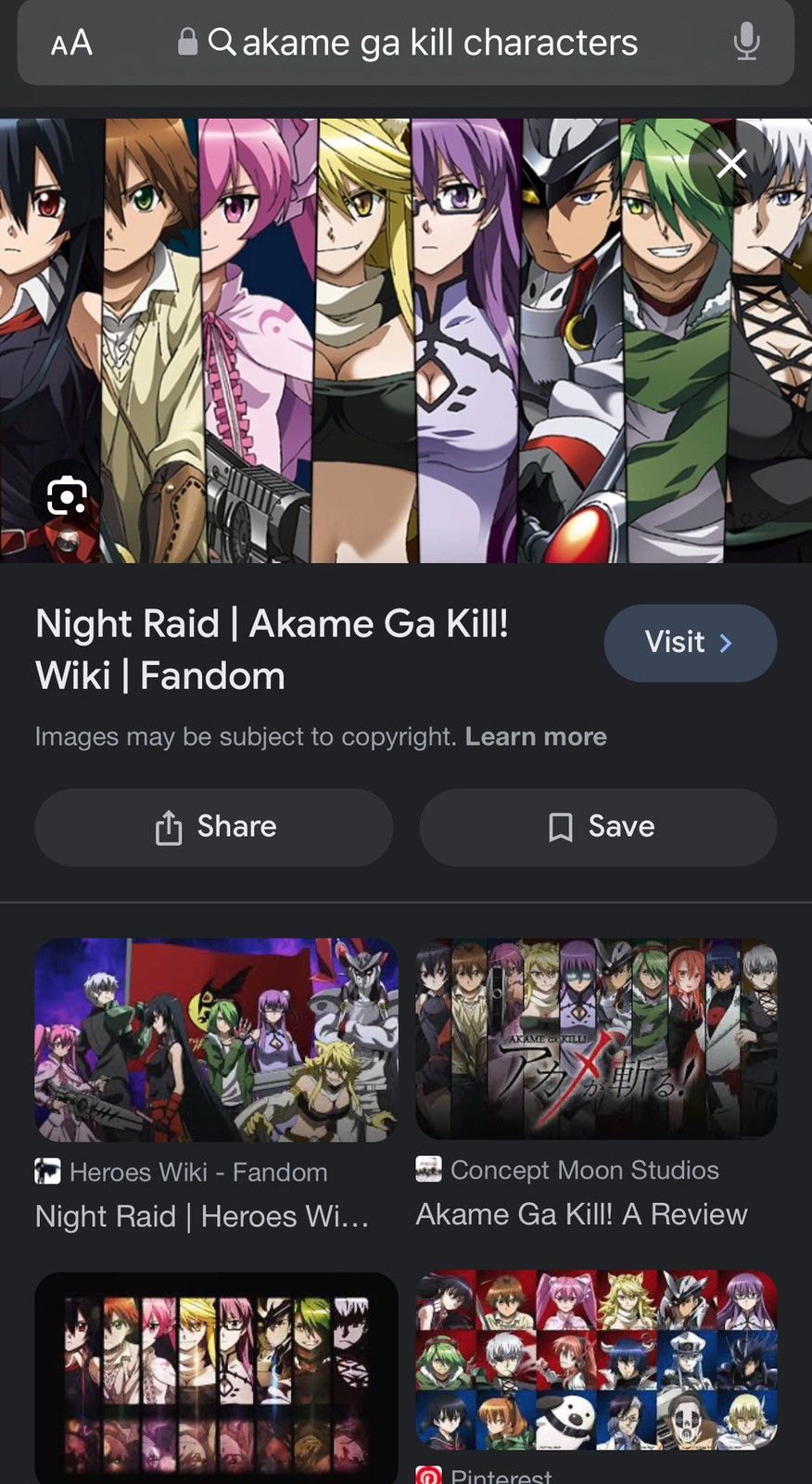 Anime × Japanese Brand AKAME GA KILL Anime Graphic Tee Size US M / EU 48-50 / 2 - 9 Thumbnail