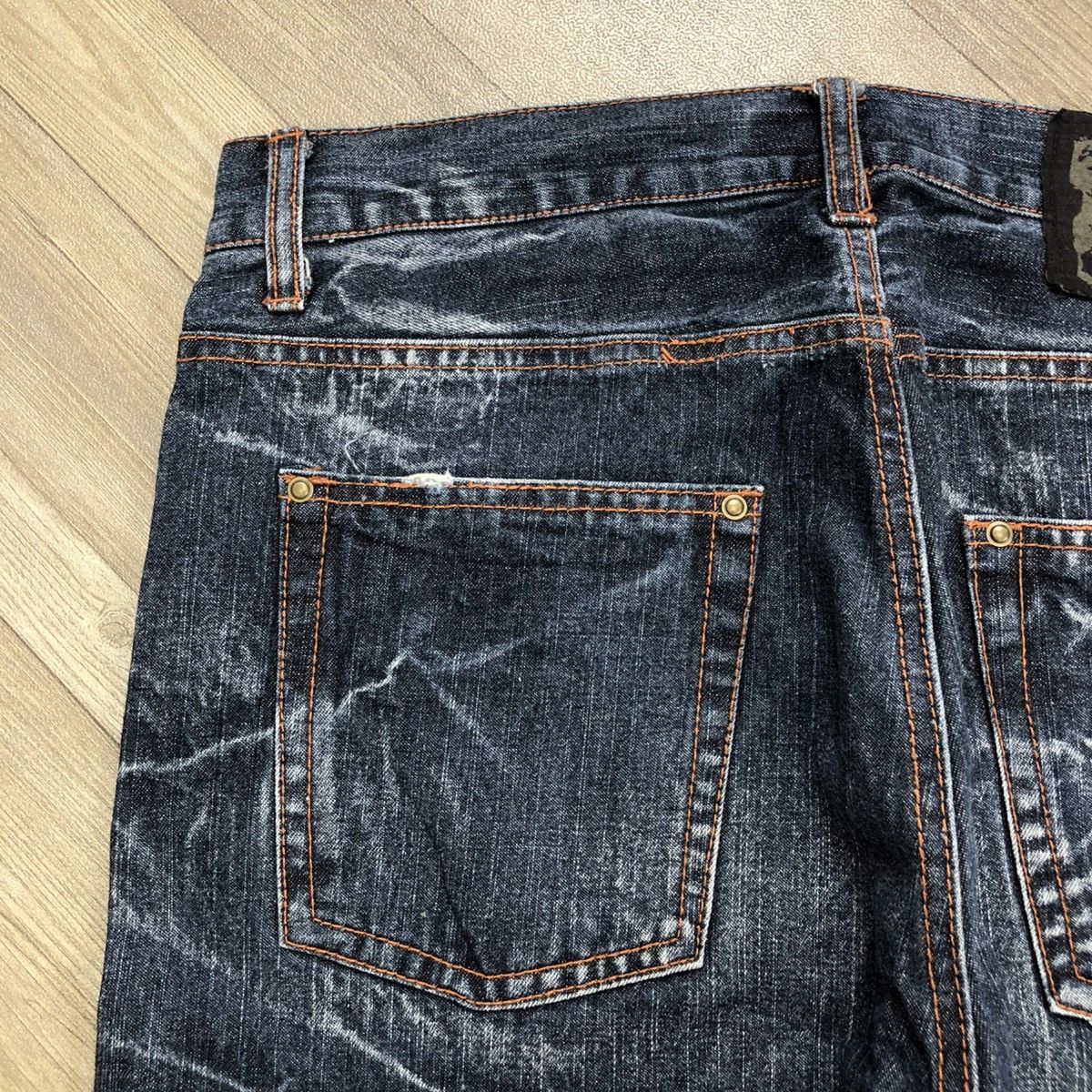 If Six Was Nine × Japanese Brand × Le Grande Bleu (L.G.B.) 2000s Y2K Lowbox Japenese Brand Faded Punk Lgb Style Jeans Size US 30 / EU 46 - 9 Thumbnail
