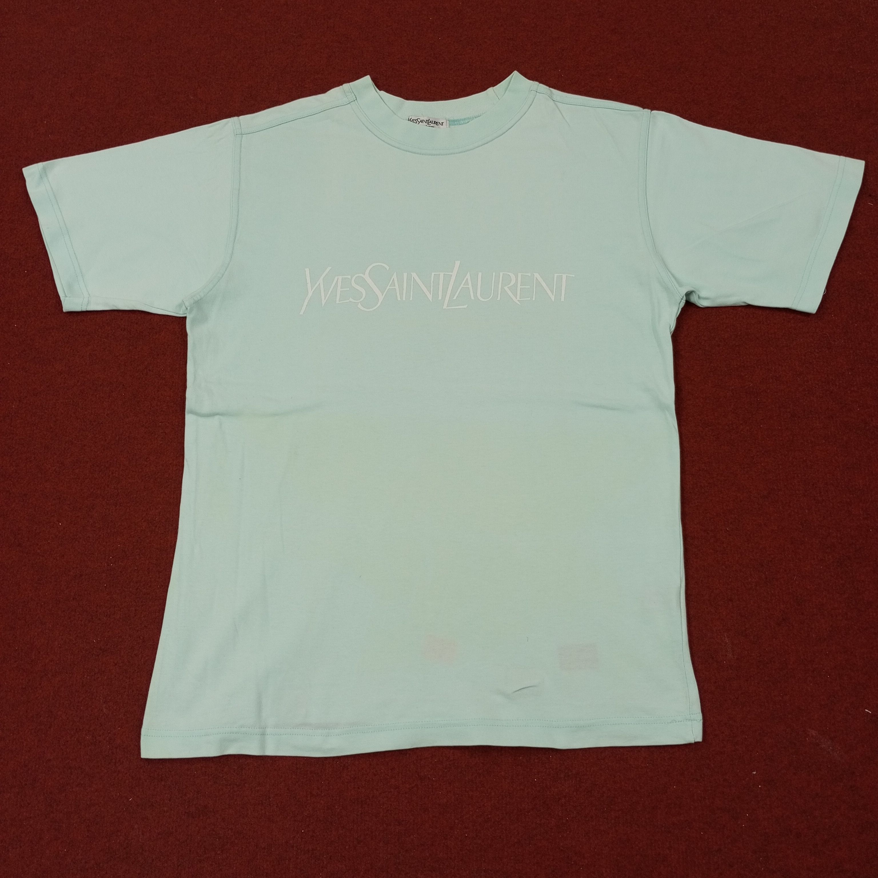Yves Saint Laurent Yves Saint Laurent Fashion Brand Spellout Tshirt c239n8 Size US L / EU 52-54 / 3 - 1 Thumbnail