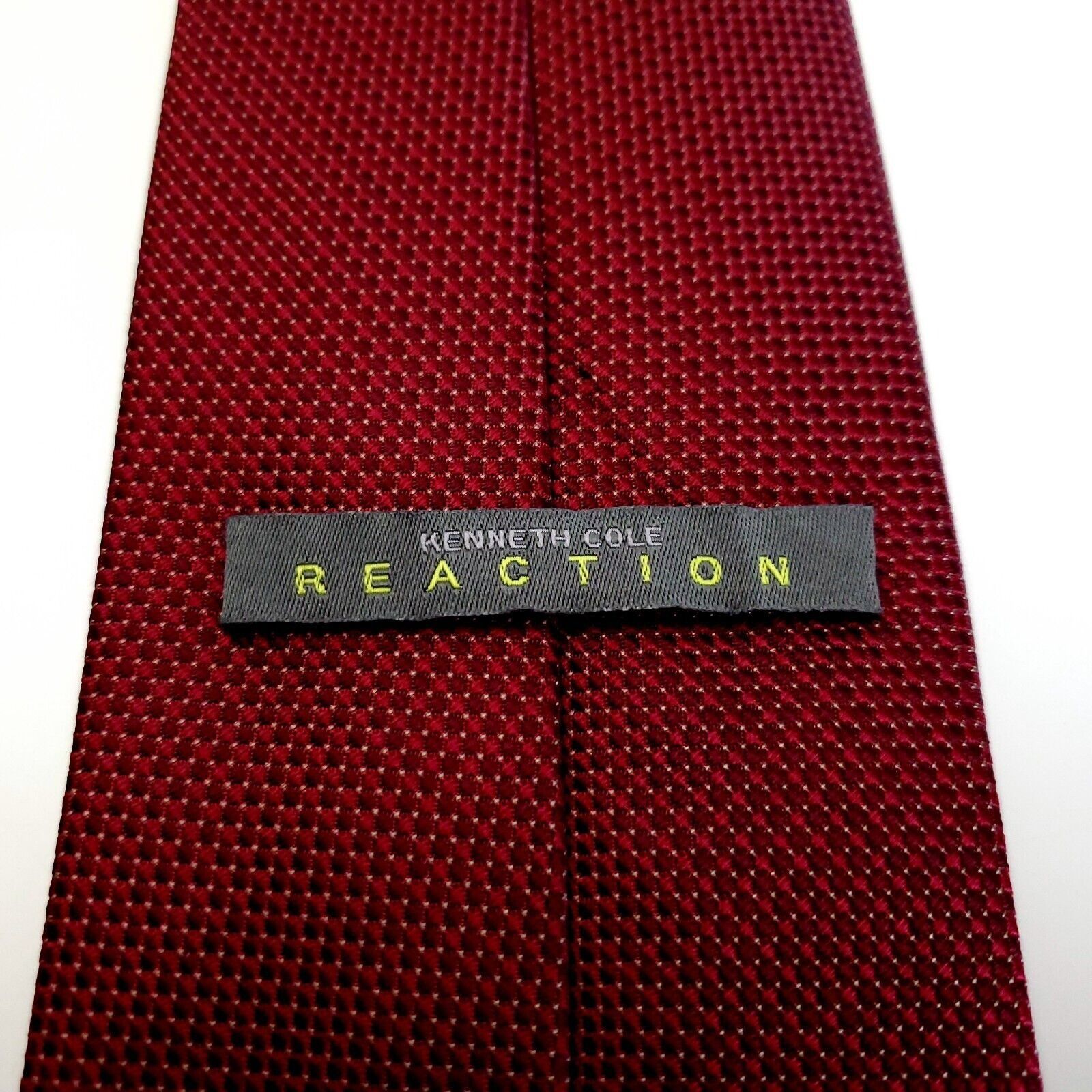 Kenneth Cole Kenneth Cole Reaction Red Check Woven Wide Silk Tie Size ONE SIZE - 3 Thumbnail