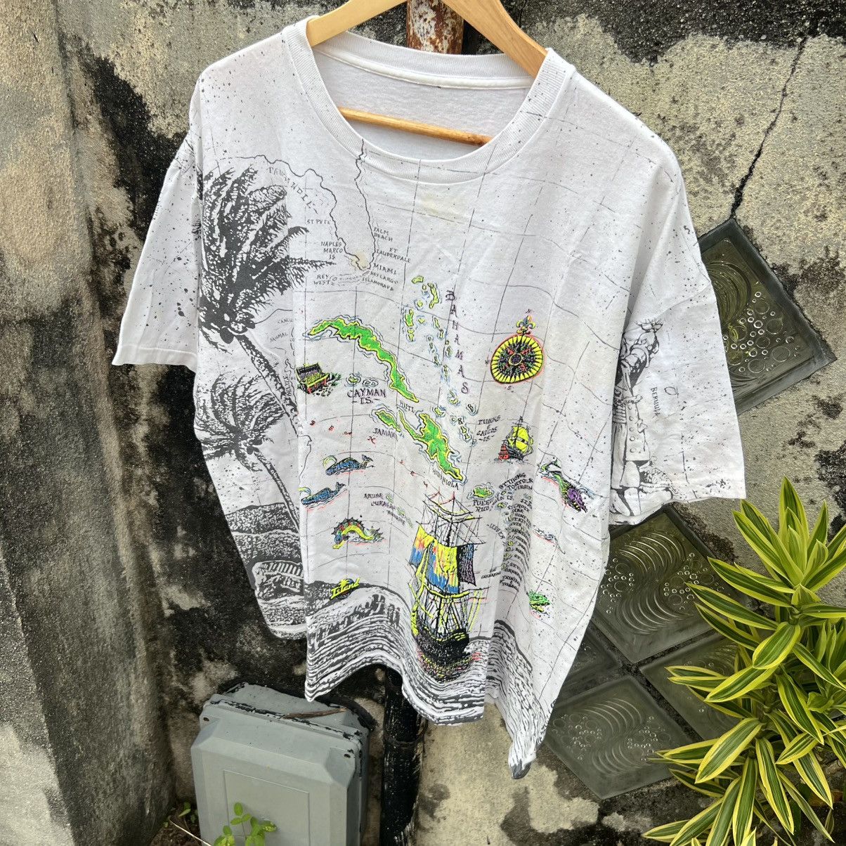 Vintage “VINTAGE” FULLPRINT MAP TEE Size US XL / EU 56 / 4 - 2 Thumbnail
