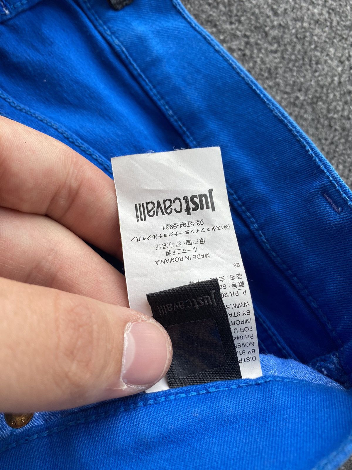 Just Cavalli 🔥Designer Luxury Just Cavalli Blue Moto Pants Women 26 size Size 26" / US 2 / IT 38 - 5 Thumbnail