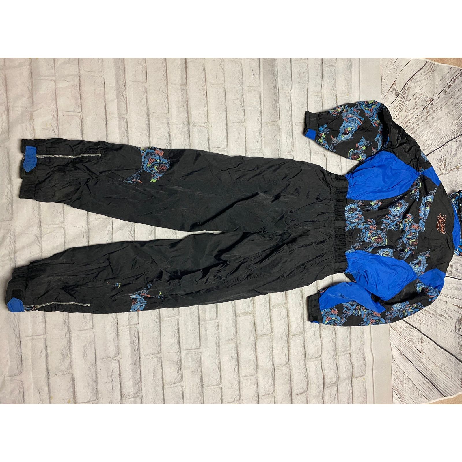 Vintage Rare Vintage Rucanor Ski Suit snow bib XL Black Blue Size XL / US 12-14 / IT 48-50 - 7 Thumbnail