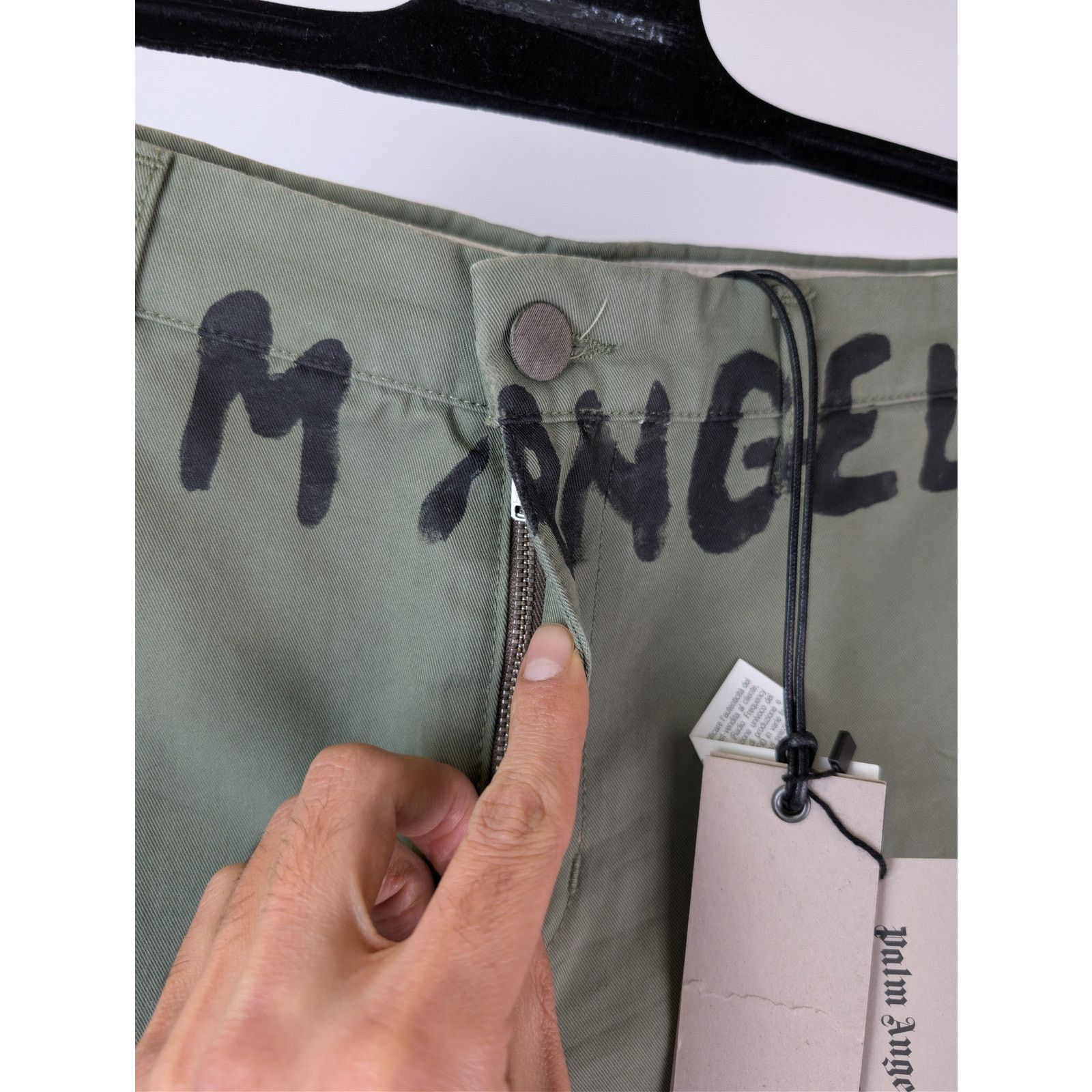 Palm Angels o1rshd1 Seasonal Logo Chino Pants in Military / Black Size US 32 / EU 48 - 7 Thumbnail